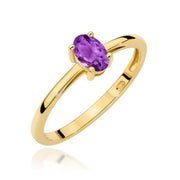 Inel Aur 9K cu Ametist 0.40 ct