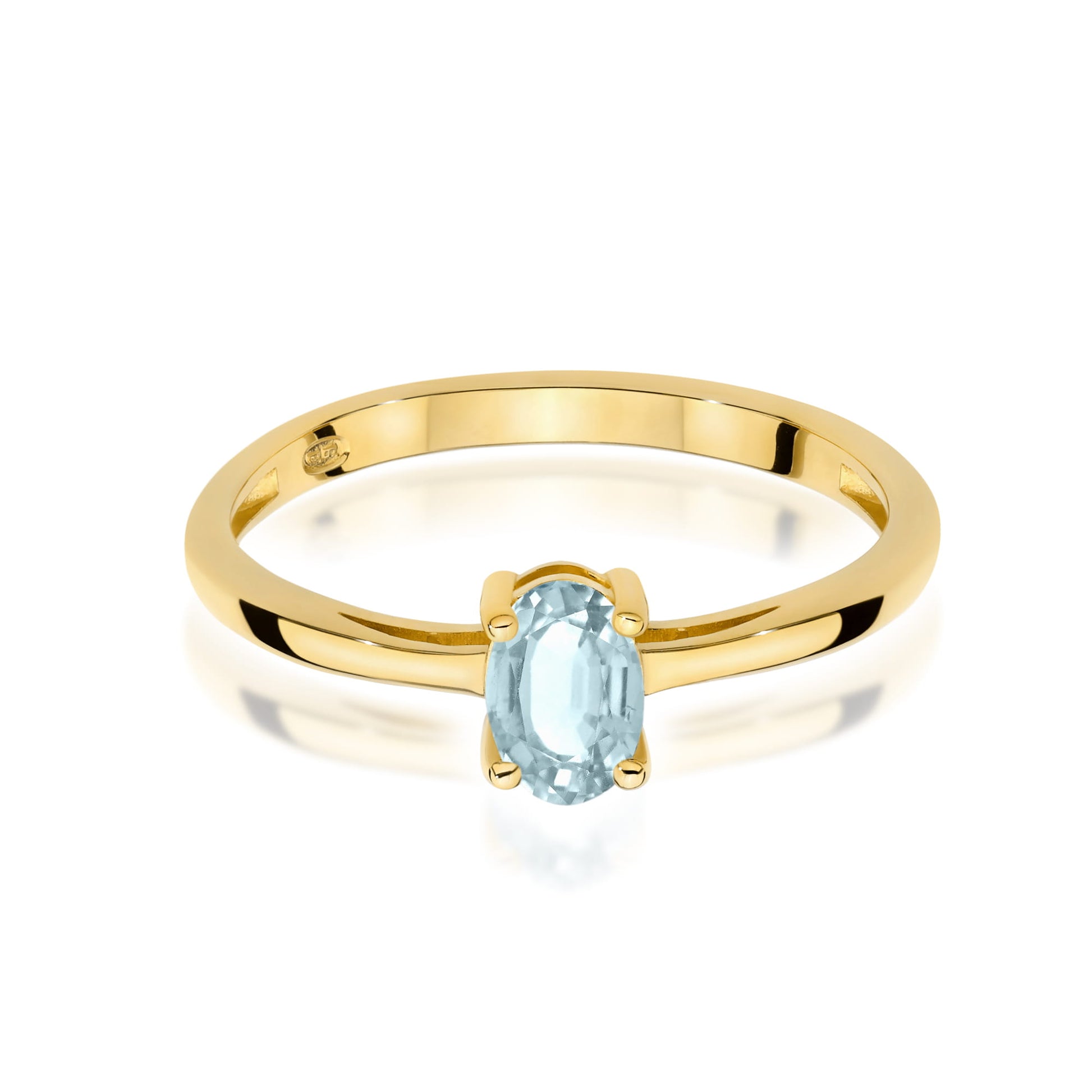 Inel Aur 9K cu Acvamarin 0.35 ct