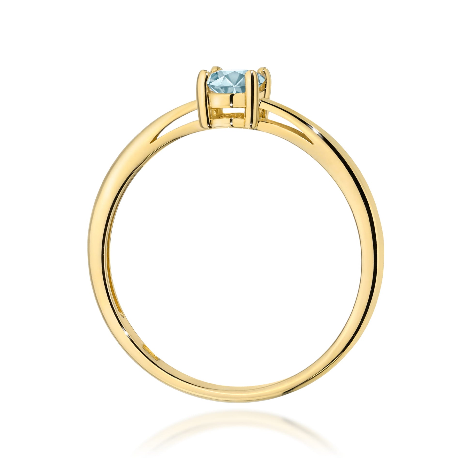 Inel Aur 9K cu Acvamarin 0.35 ct