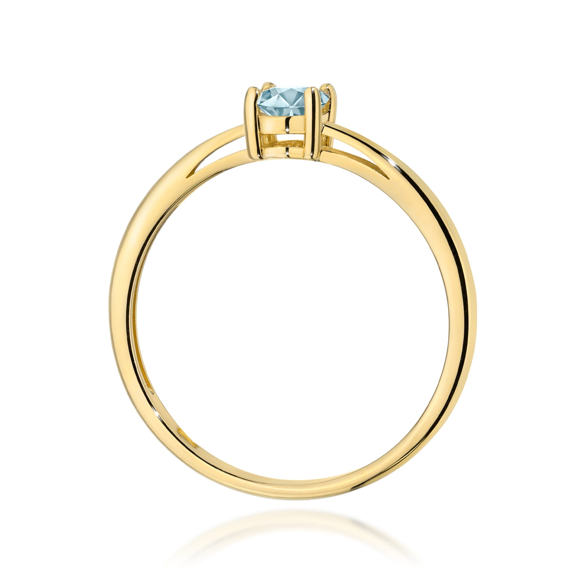 Inel Aur 9K cu Acvamarin 0.35 ct