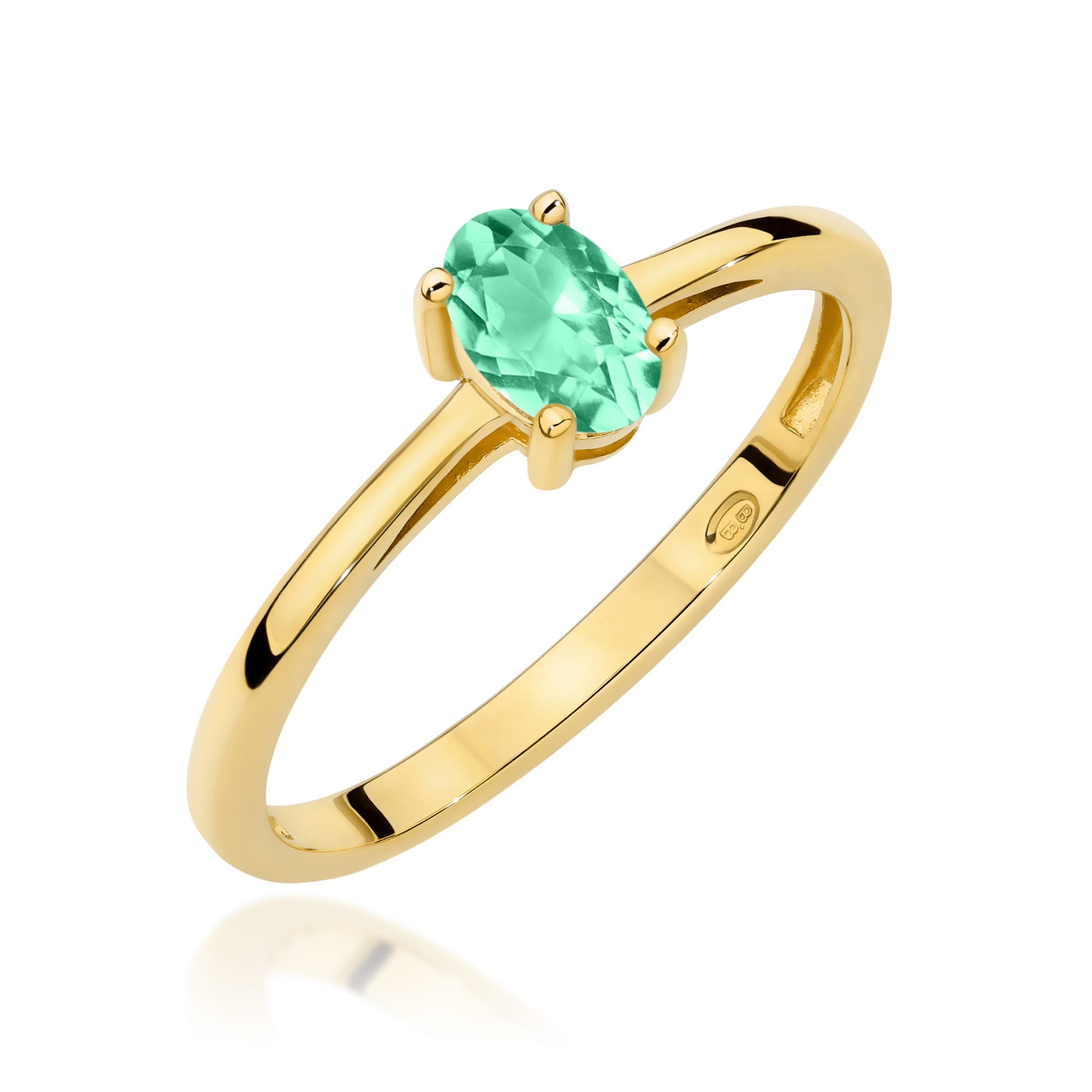 Inel Aur 9K cu Smarald 0.40 ct