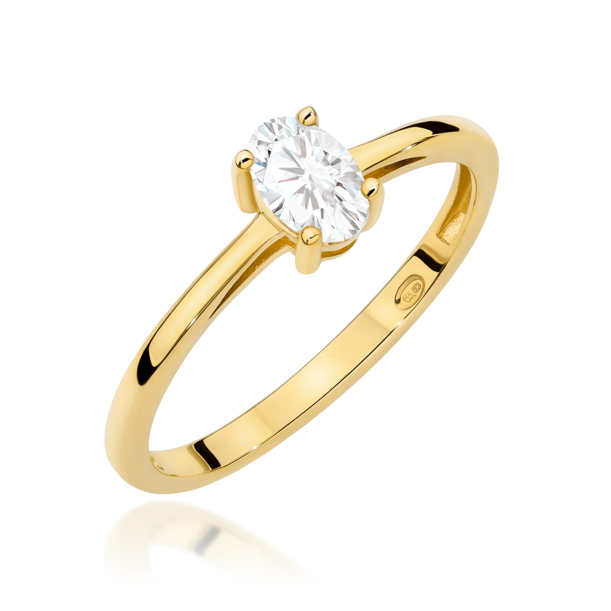 Inel Aur 9K cu Diamant de Laborator 0.40 ct