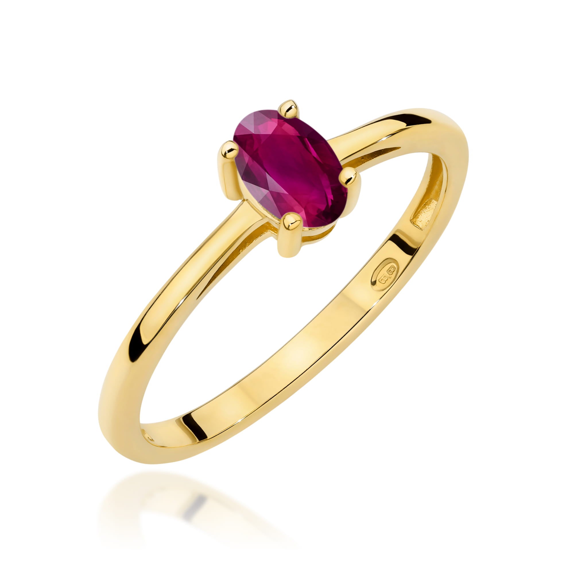 Inel Aur 9K cu Rhodolite 0.50 ct
