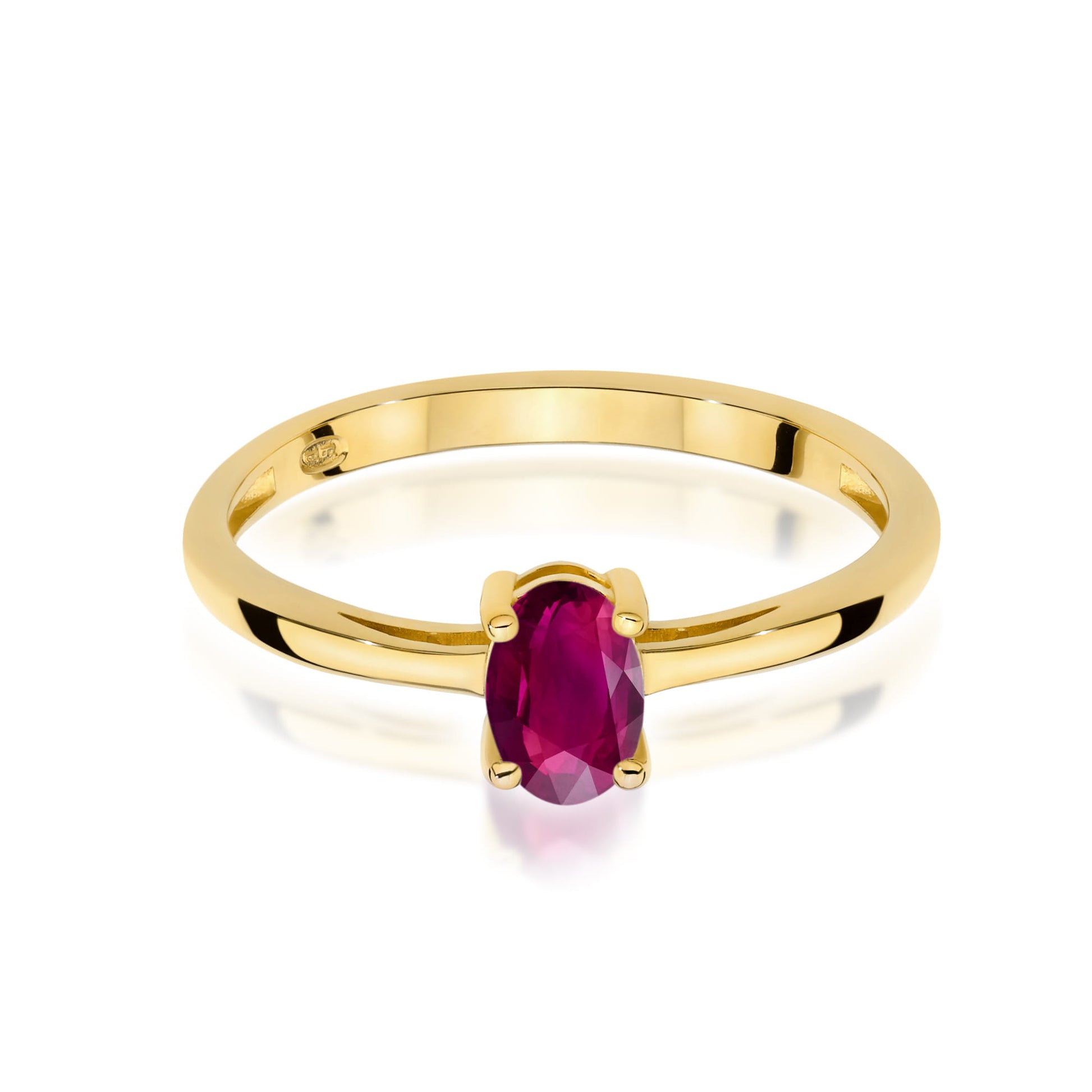 Inel Aur 9K cu Rhodolite 0.50 ct
