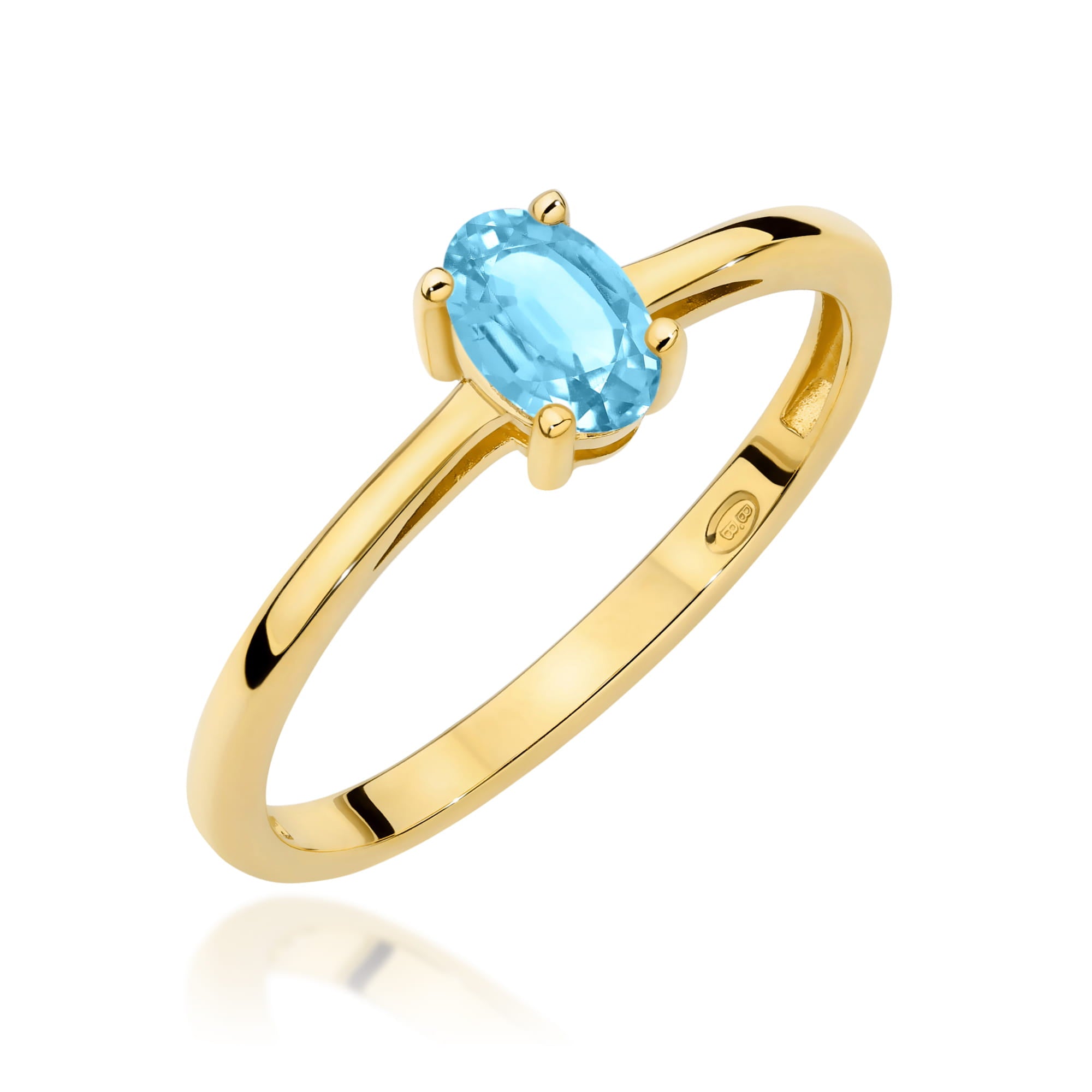 Inel Aur 9K cu Topaz Swiss 0.50 ct