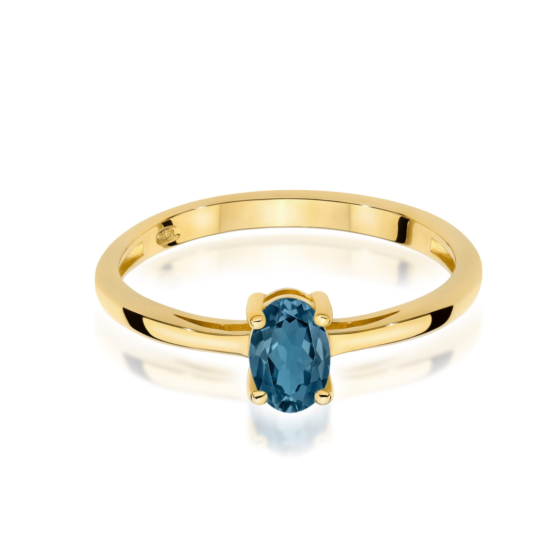 Inel Aur 9K cu Topaz London Blue 0.50 ct