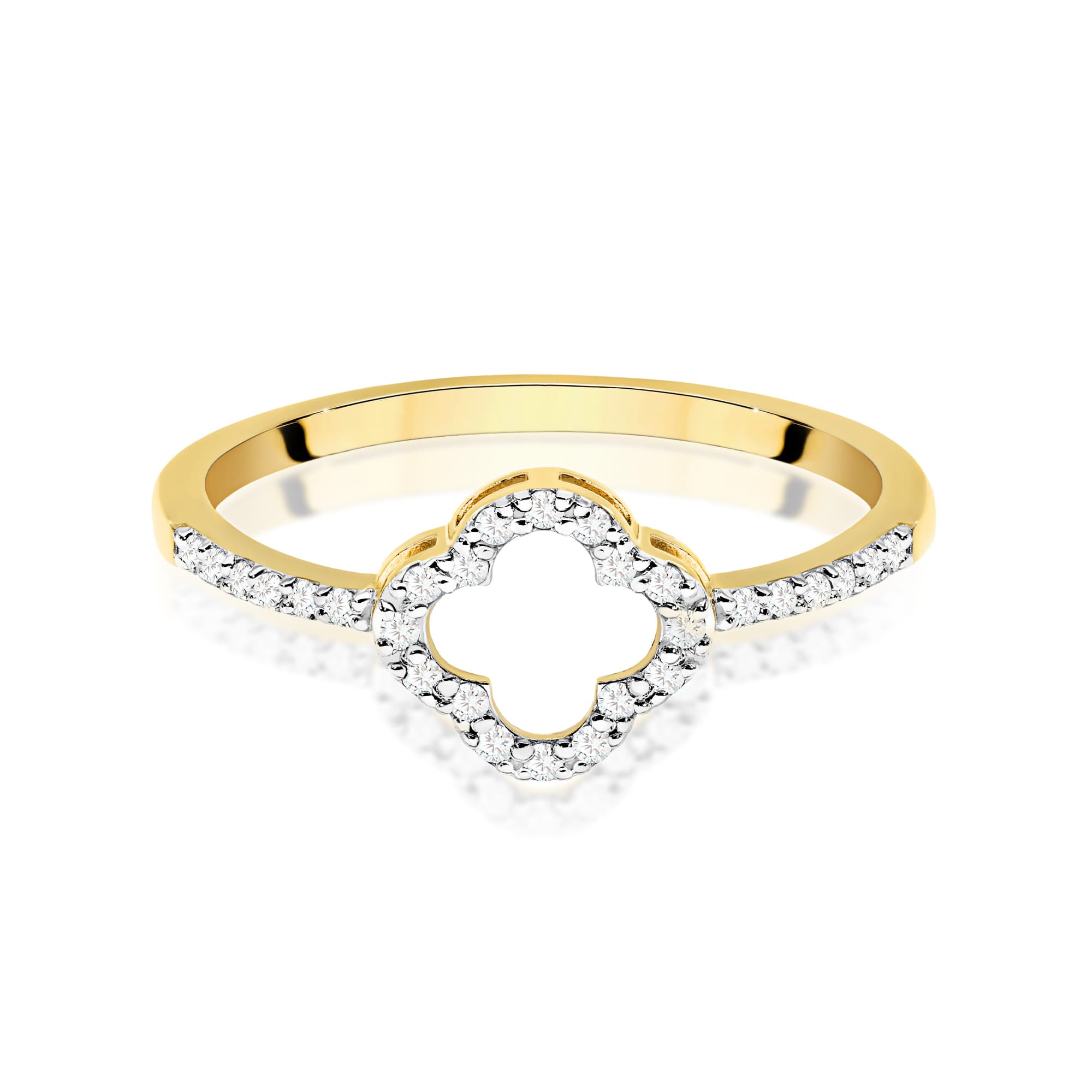 Inel Aur 9K cu Diamante Naturale 0.14 ct