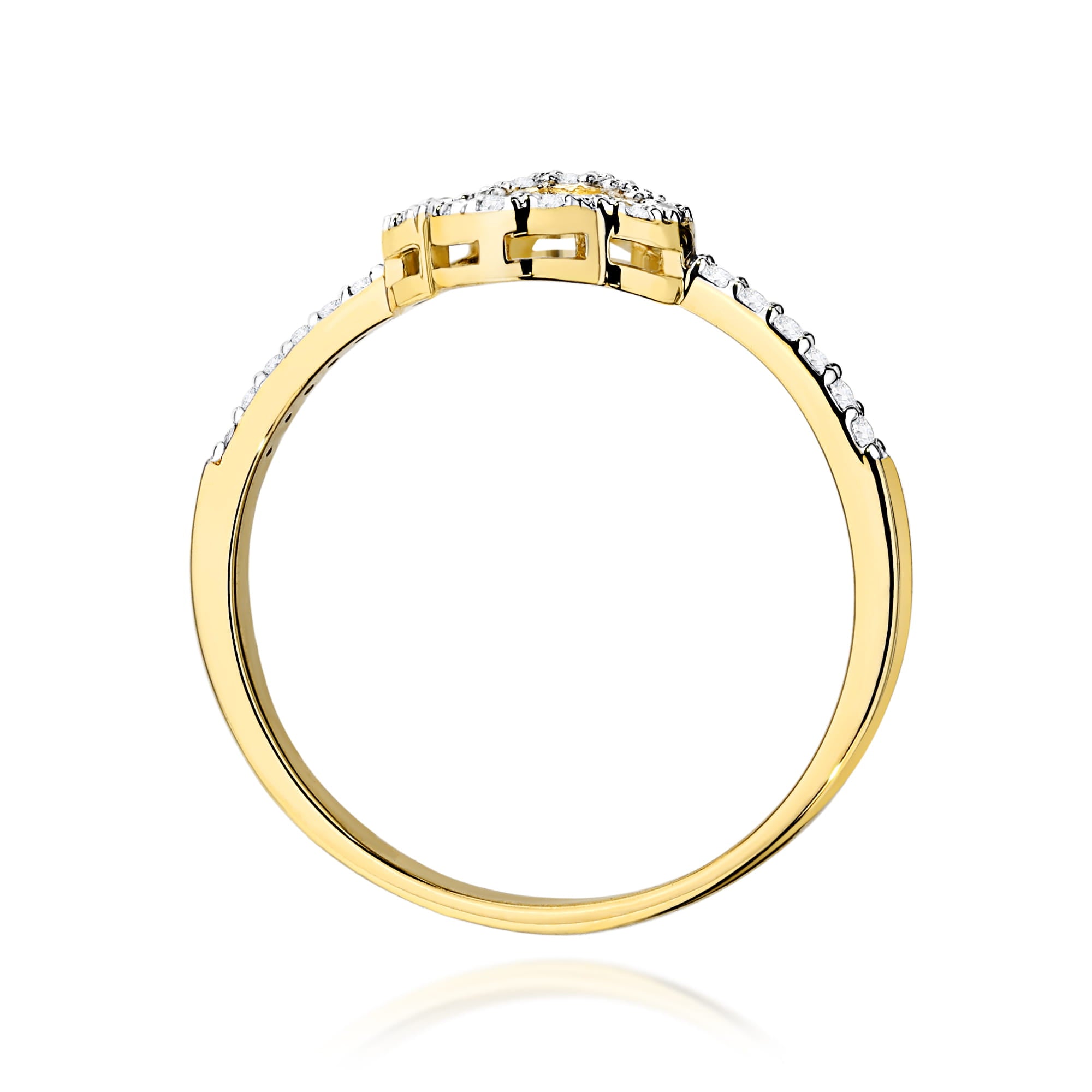 Inel Aur 9K cu Diamante Naturale 0.14 ct