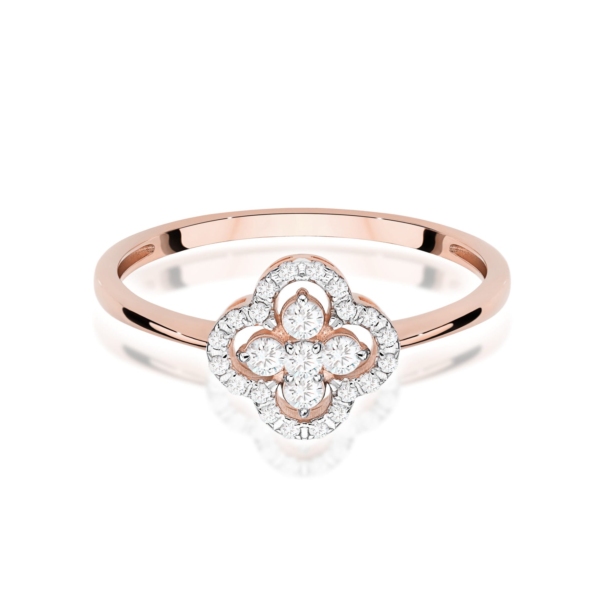 Inel Aur 14K cu Diamante W0696