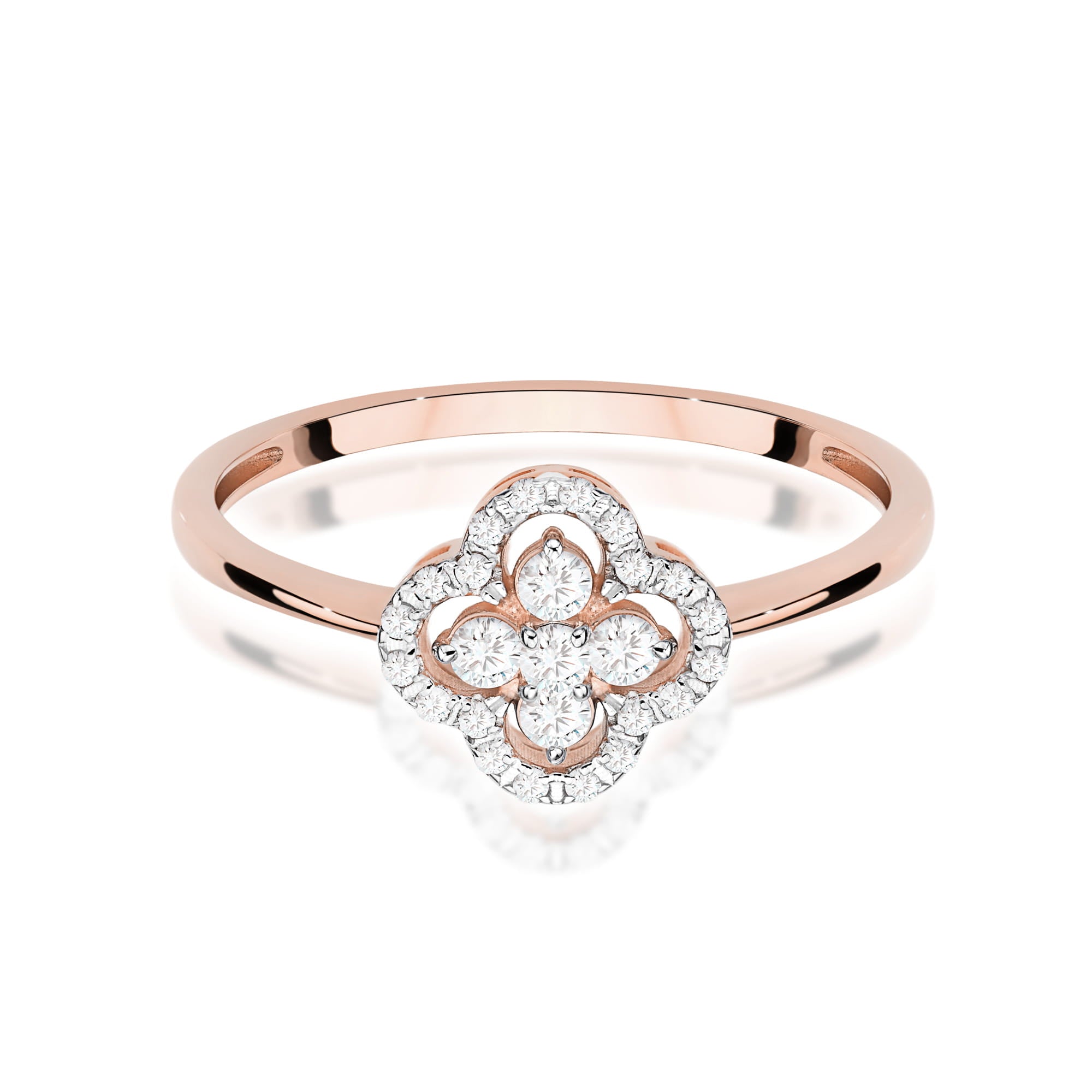 Inel Aur 14K cu Diamante W0696