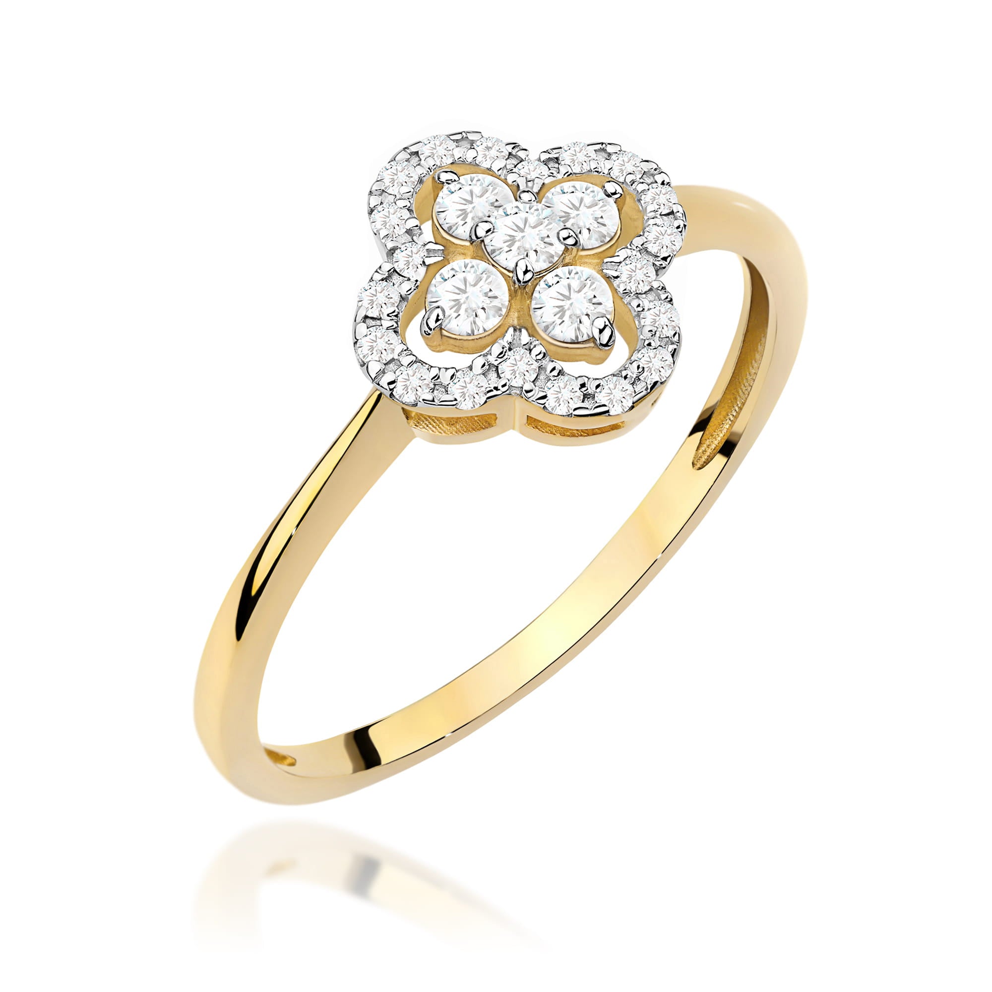 Inel Aur 14K cu Diamante W0696