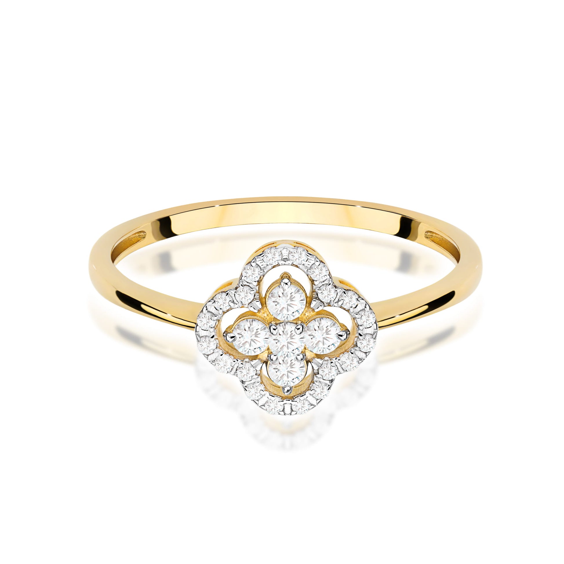 Inel Aur 14K cu Diamante W0696
