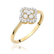 Inel Aur 9K cu Diamante Naturale 0.25 ct