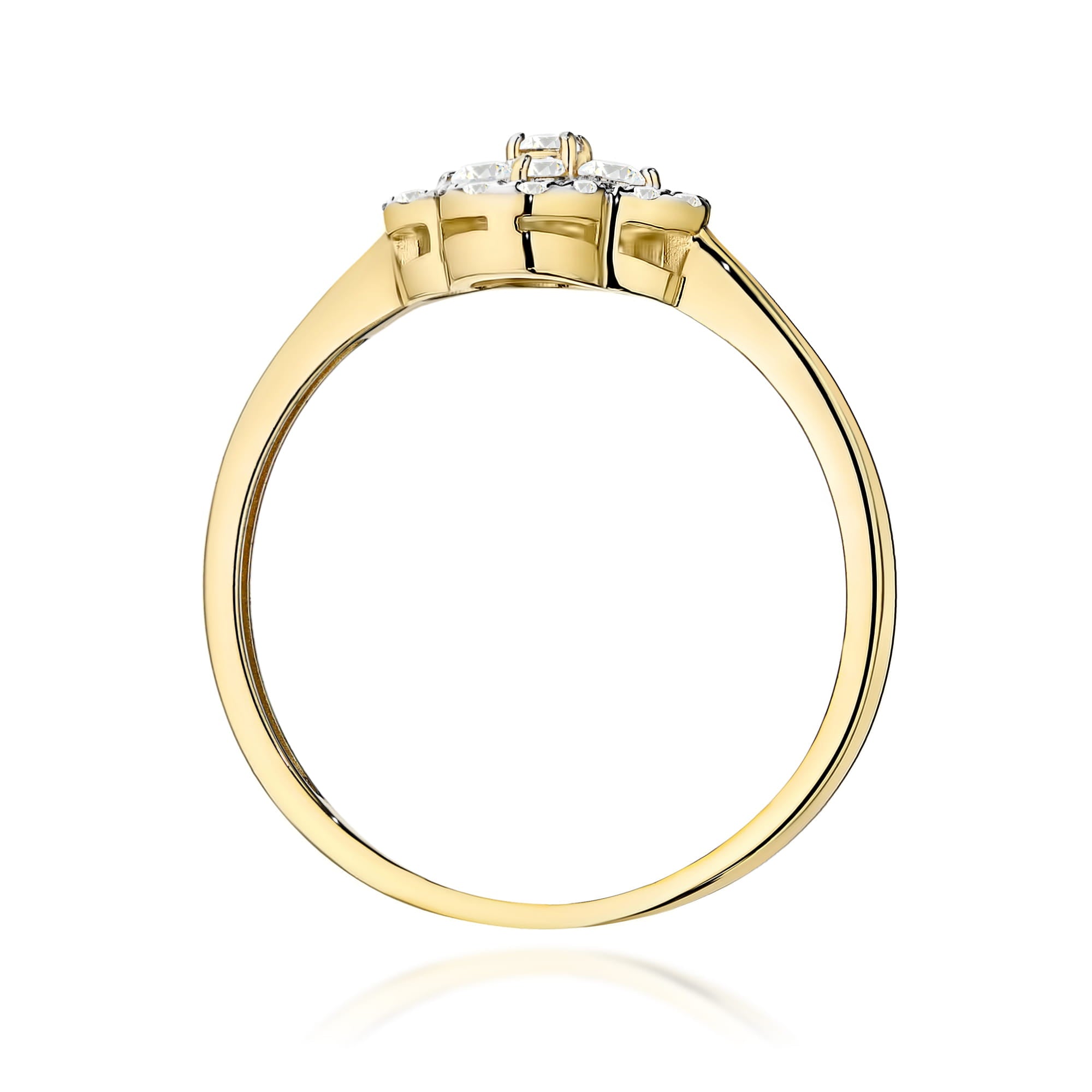 Inel Aur 9K cu Diamante Naturale 0.25 ct