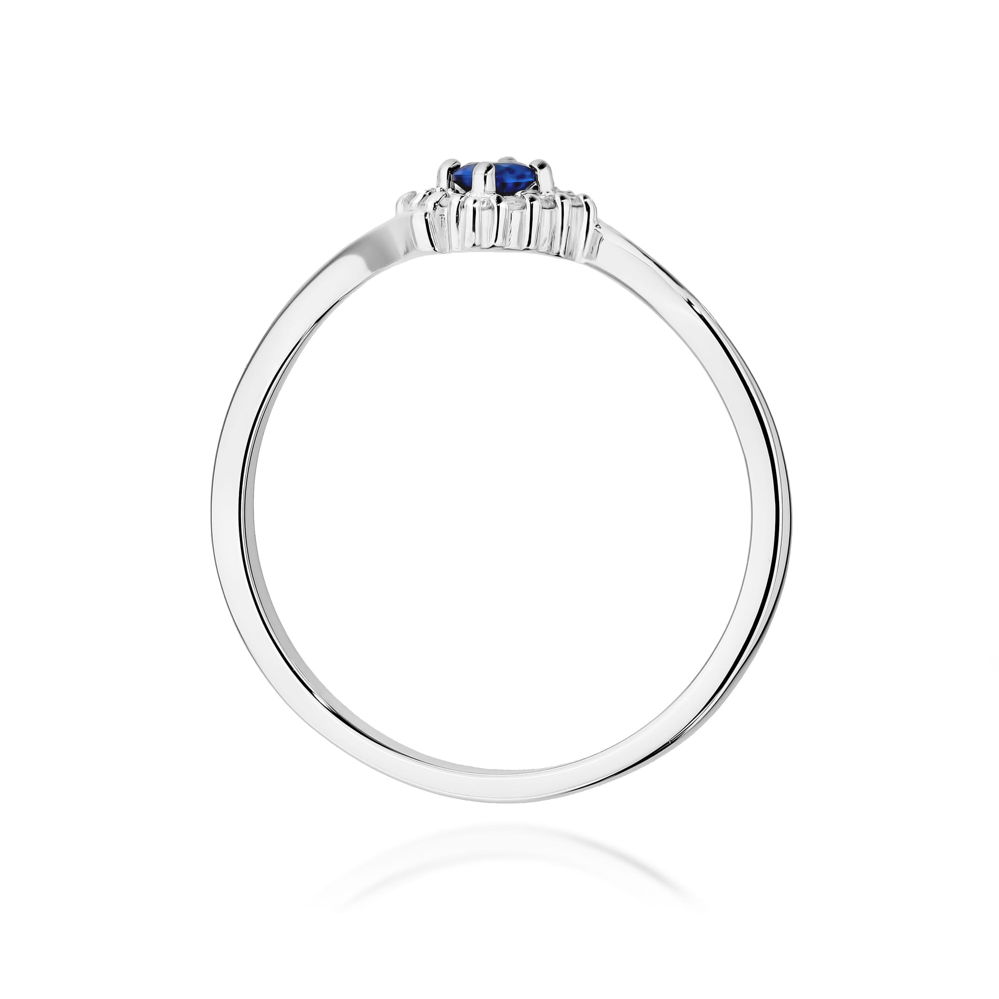 Inel Aur 9K cu Safir 0.15 ct si Diamante Naturale 0.06 ct