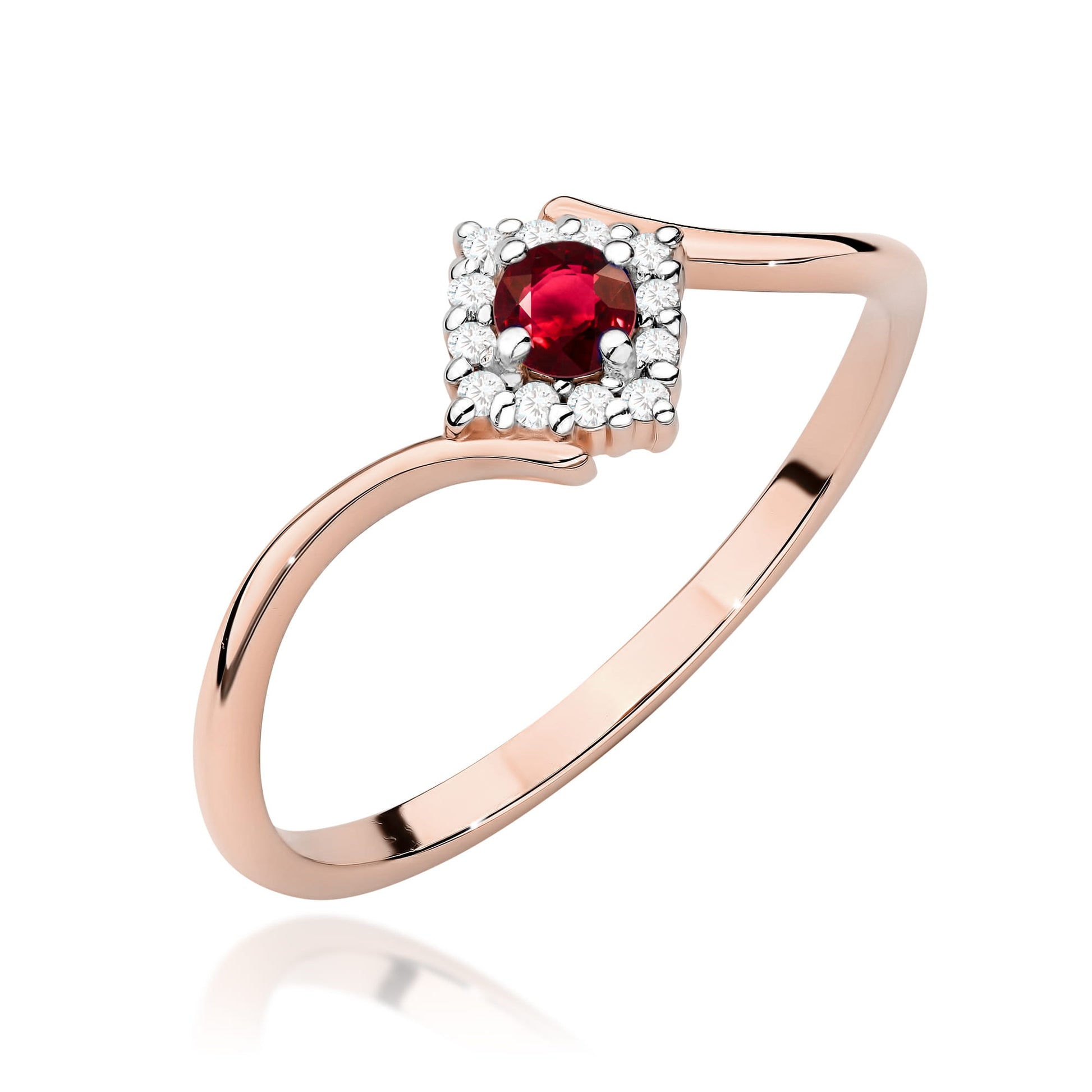 Inel Aur 14K W0702 Rubin 0,15ct