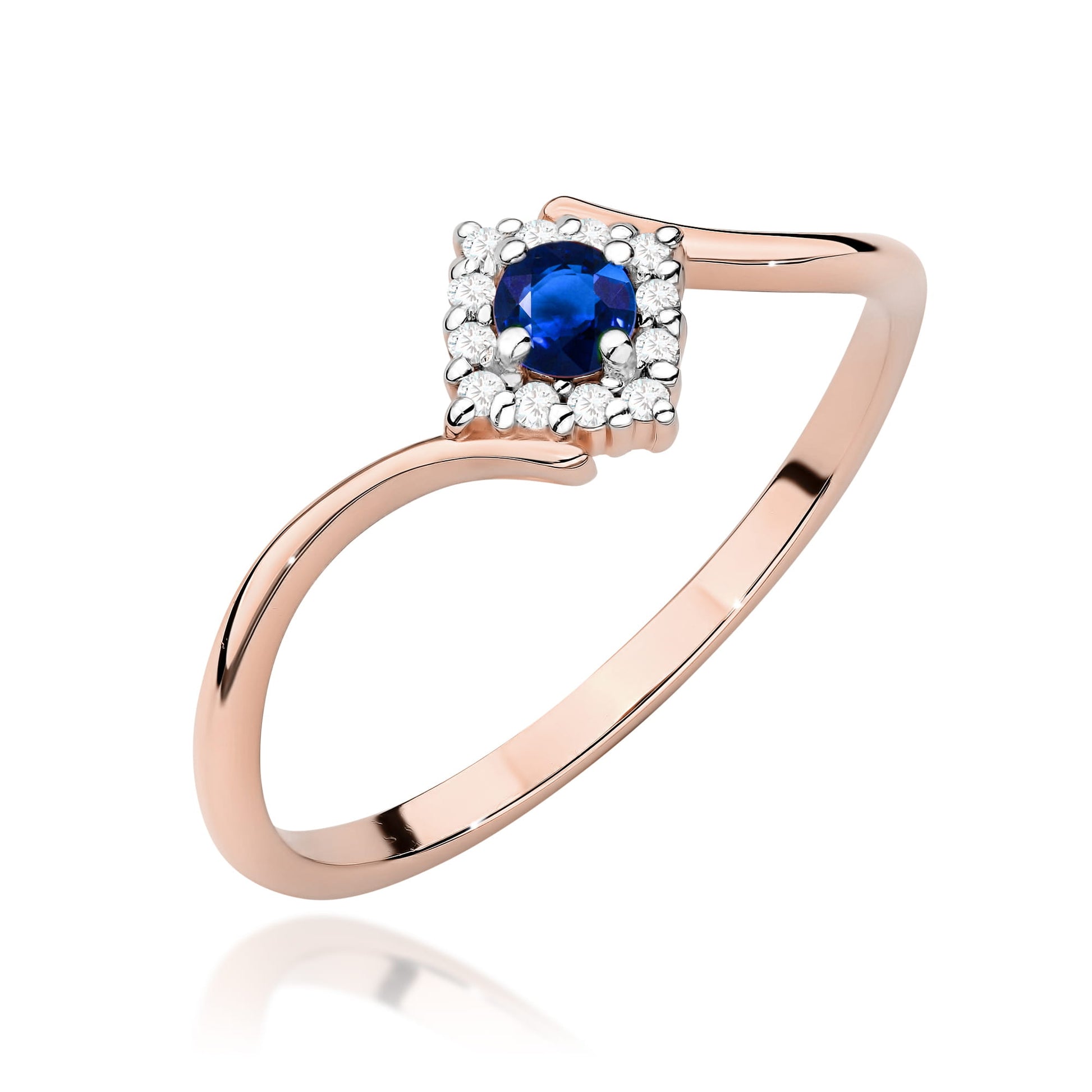Inel Aur 14K W0702 Safir 0,15ct
