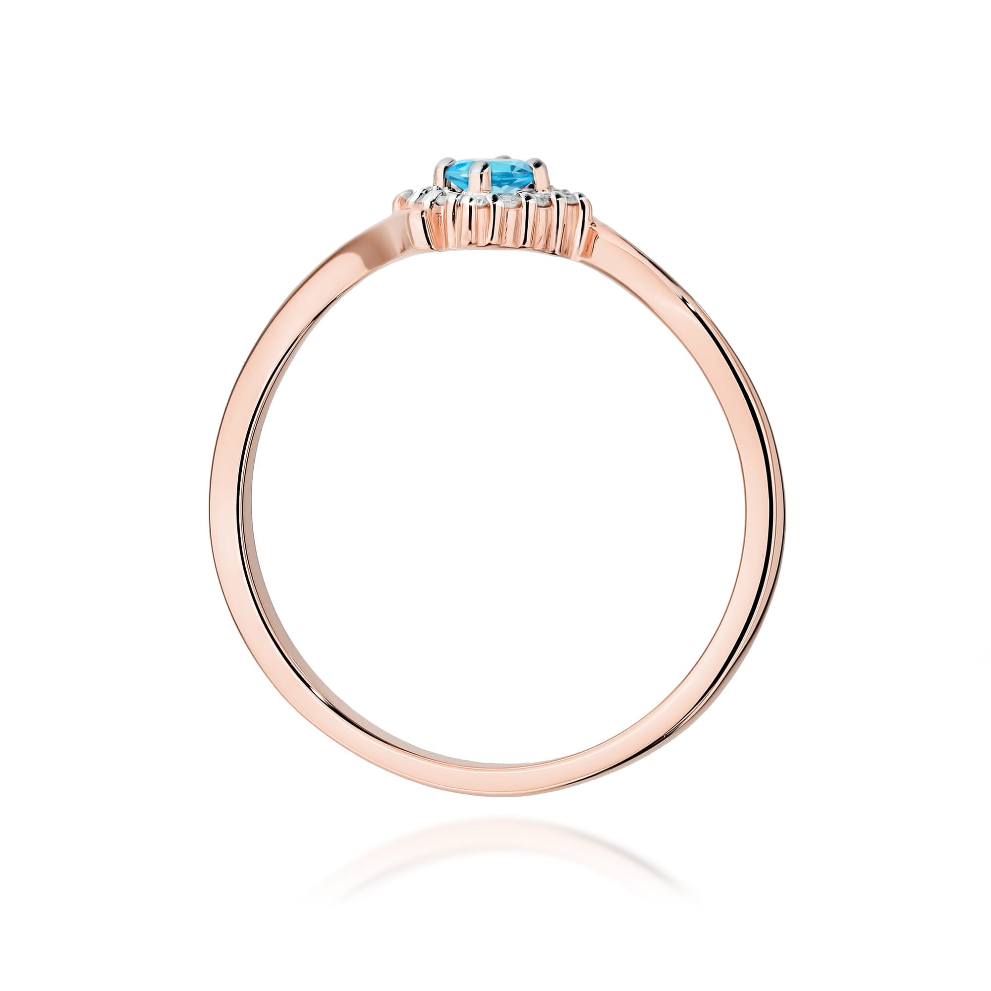 Inel Aur 14K W0702 Topaz Swiss 0,15ct