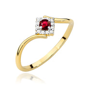 Inel Aur 14K W0702 Rubin 0,15ct