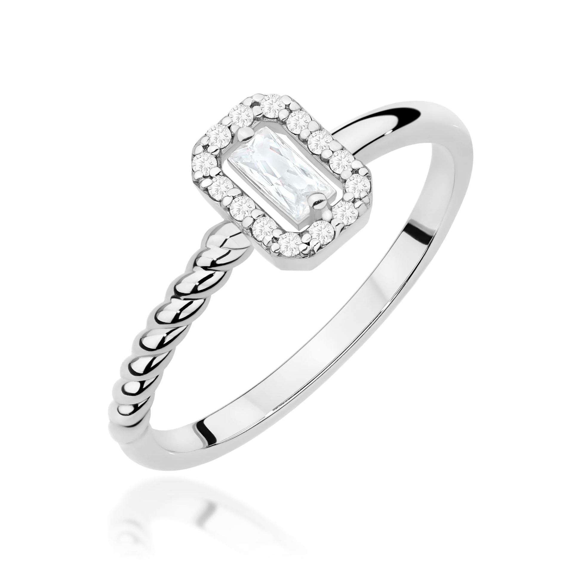 Inel Aur 14K cu Diamant Natural 0.13 ct
