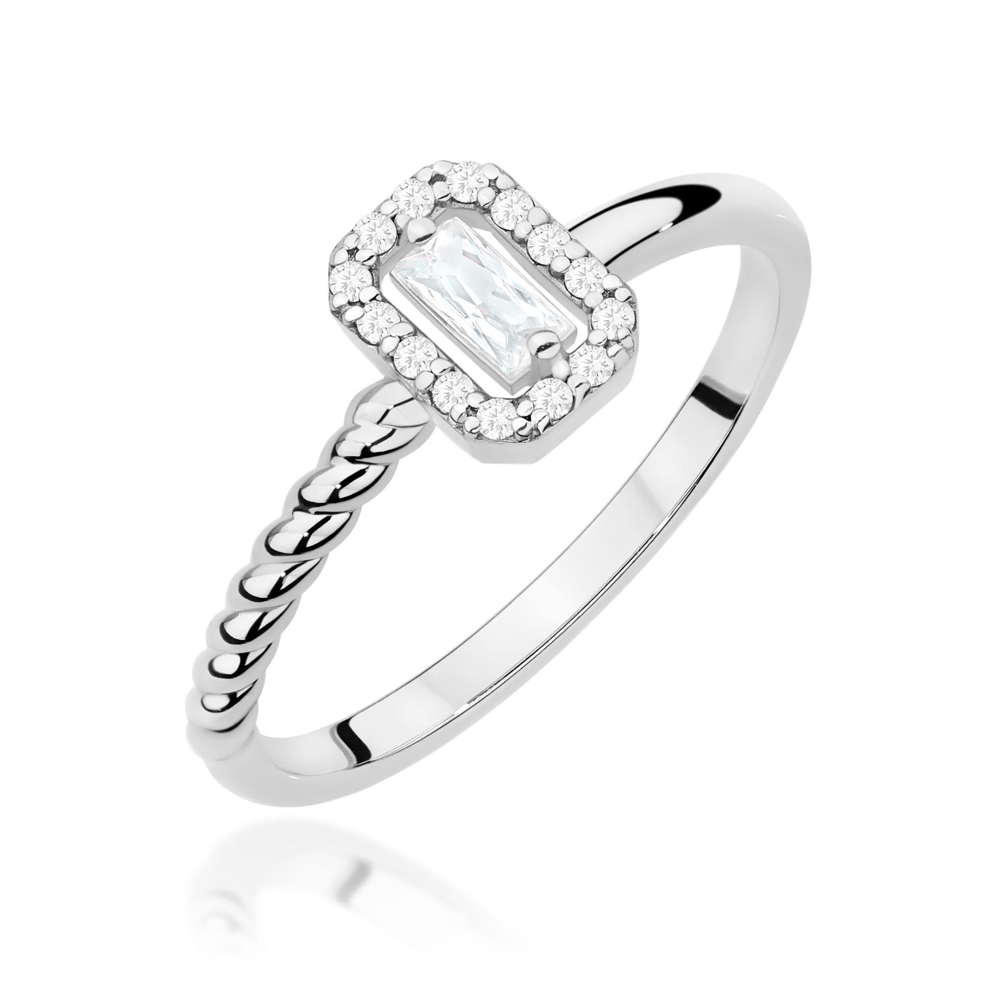 Inel Aur 14K cu Diamant Natural 0.13 ct