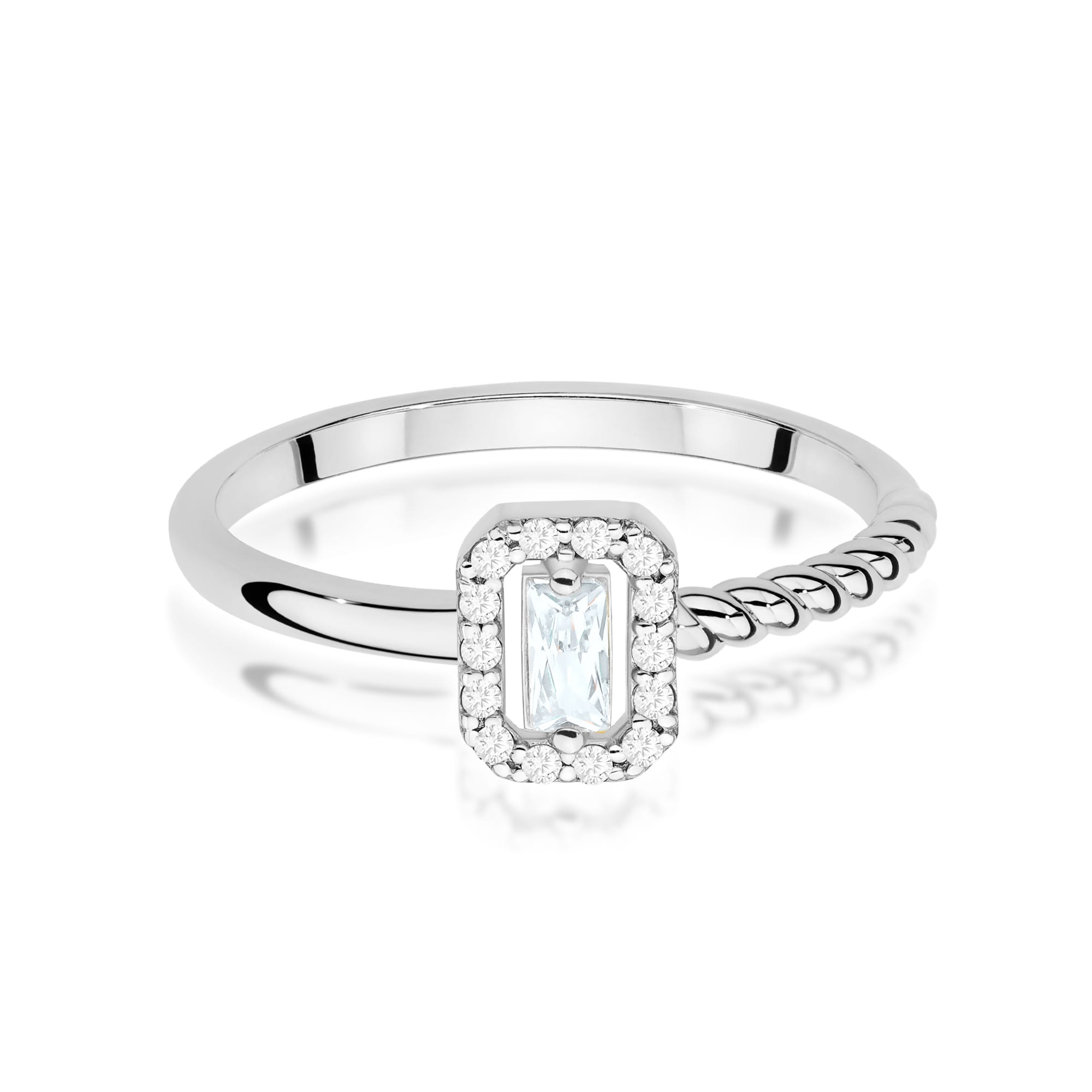 Inel Aur 14K cu Diamant Natural 0.13 ct