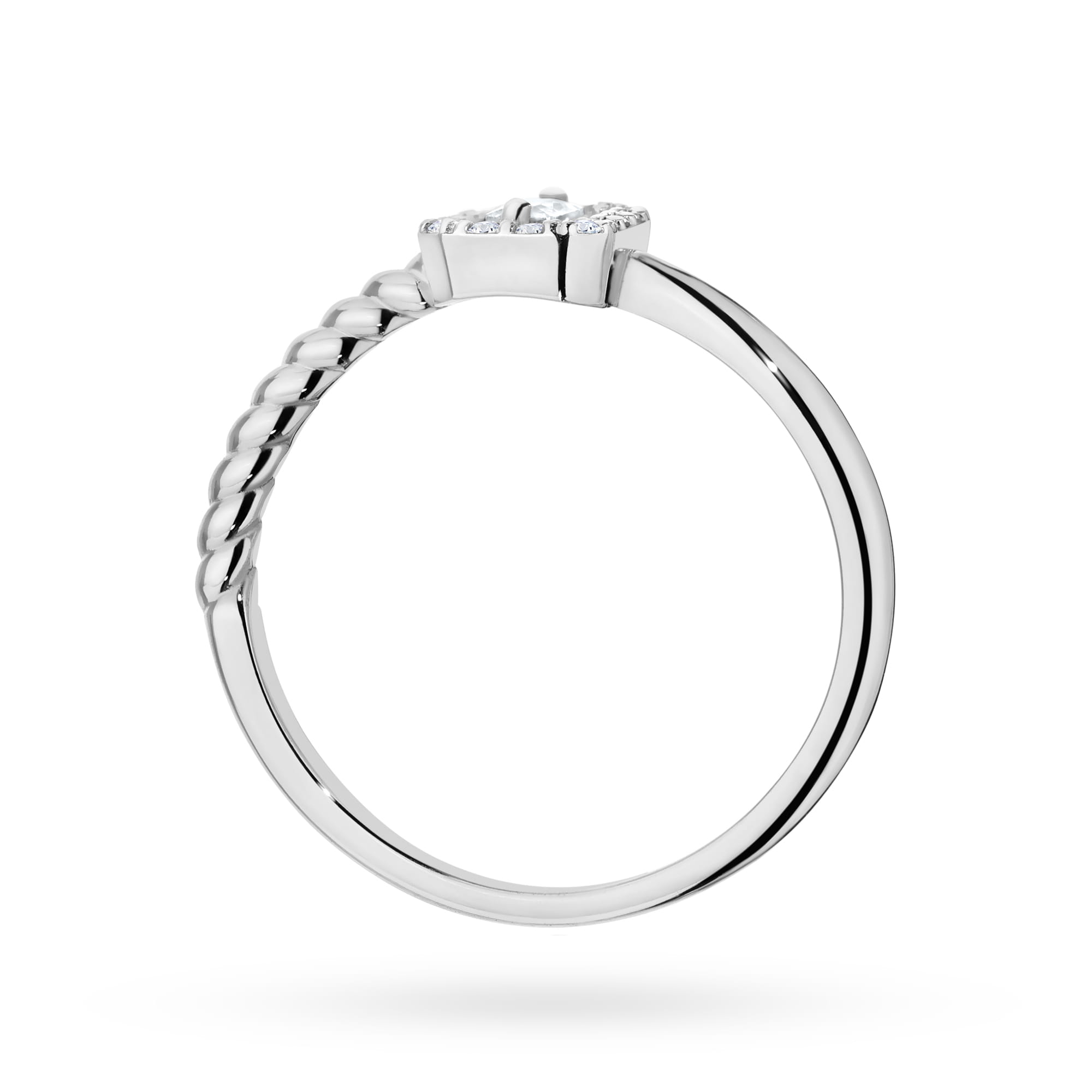 Inel Aur 14K cu Diamant Natural 0.13 ct