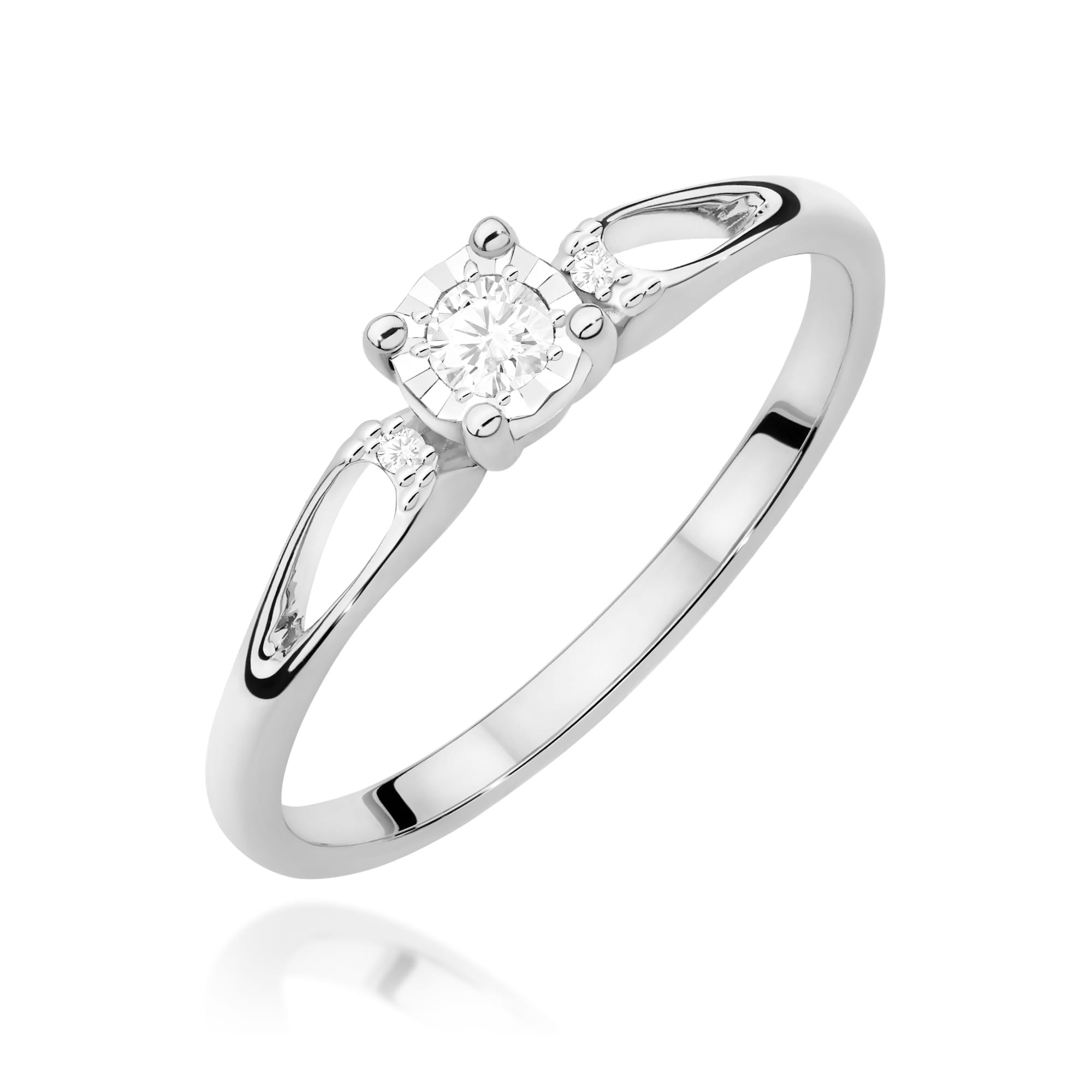 Inel Aur 9K cu Diamante Naturale 0.09 ct