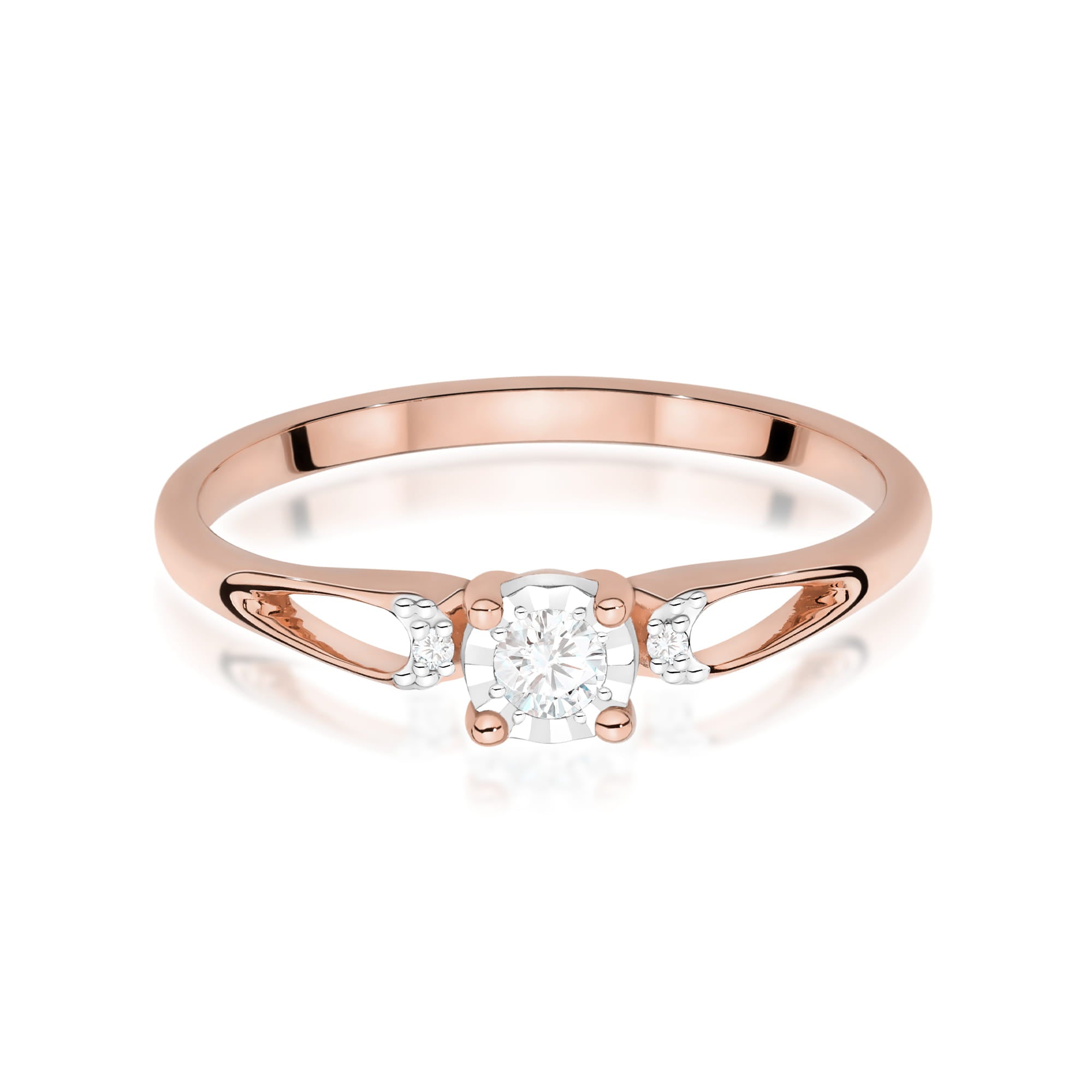 Inel Diamant Aur 14K W0708 0.08ct