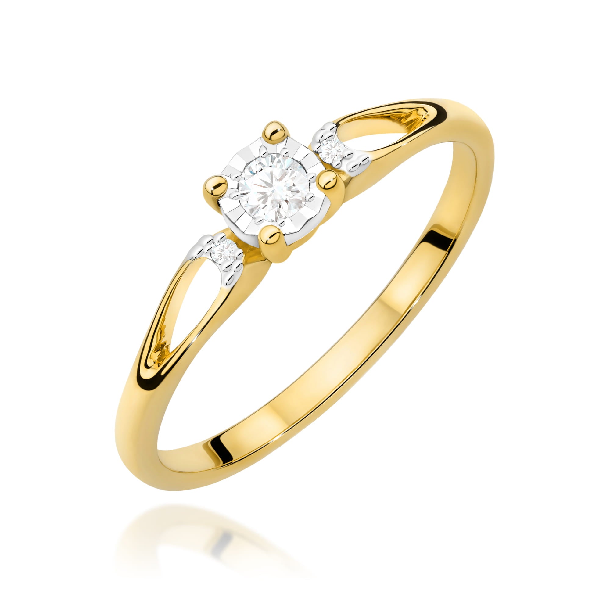 Inel Diamant Aur 14K W0708 0.08ct