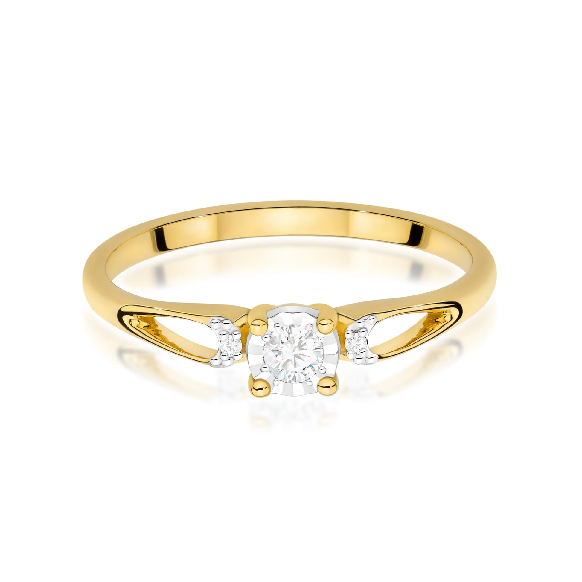 Inel Diamant Aur 14K W0708 0.08ct