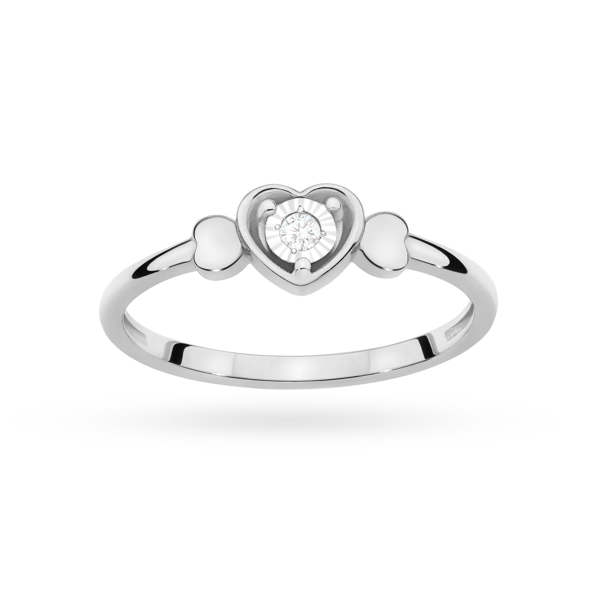 Inel Aur 14K Diamant 0,03ct Rotund W0709