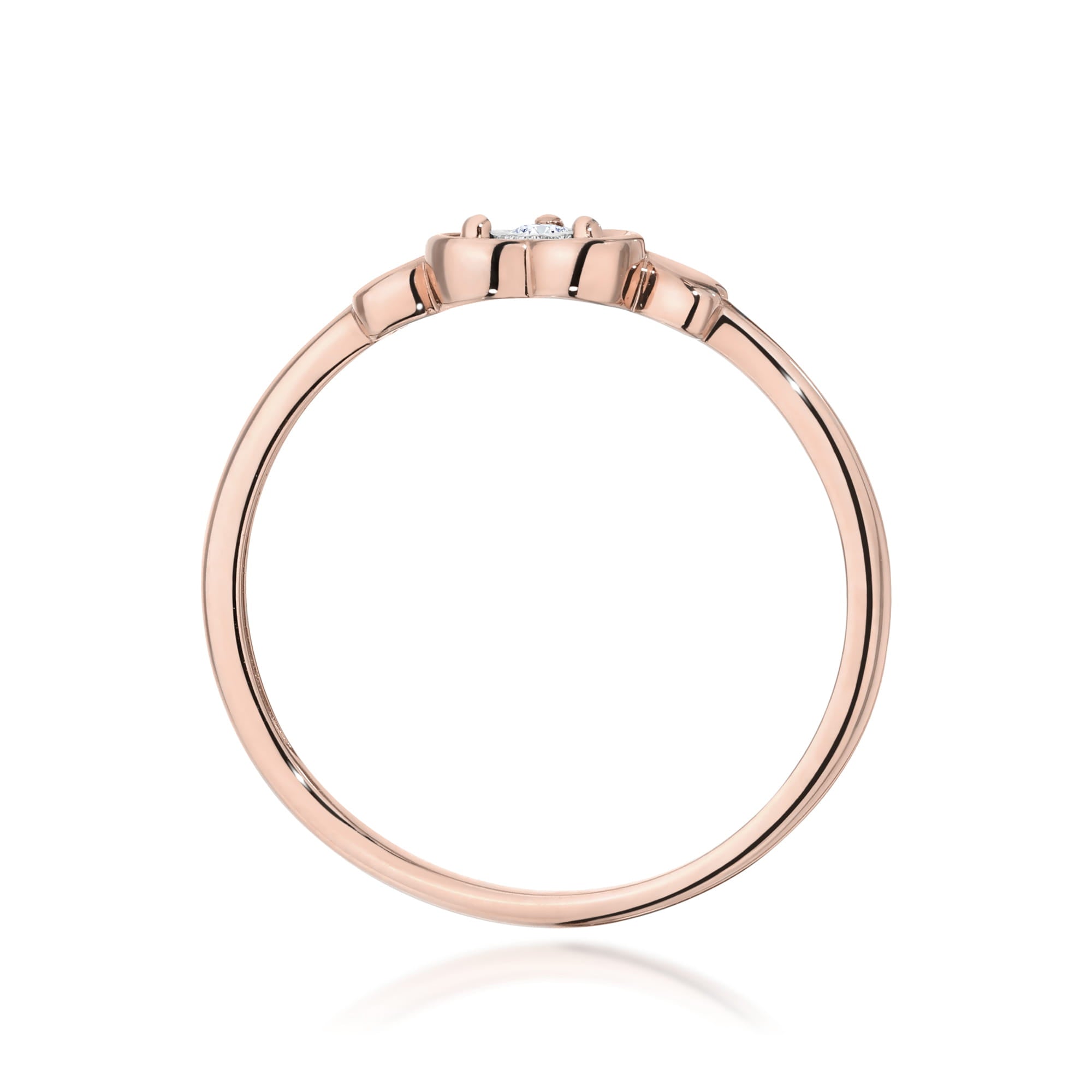 Inel Aur 14K Diamant 0,03ct Rotund W0709