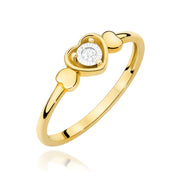 Inel Aur 14K Diamant 0,03ct Rotund W0709