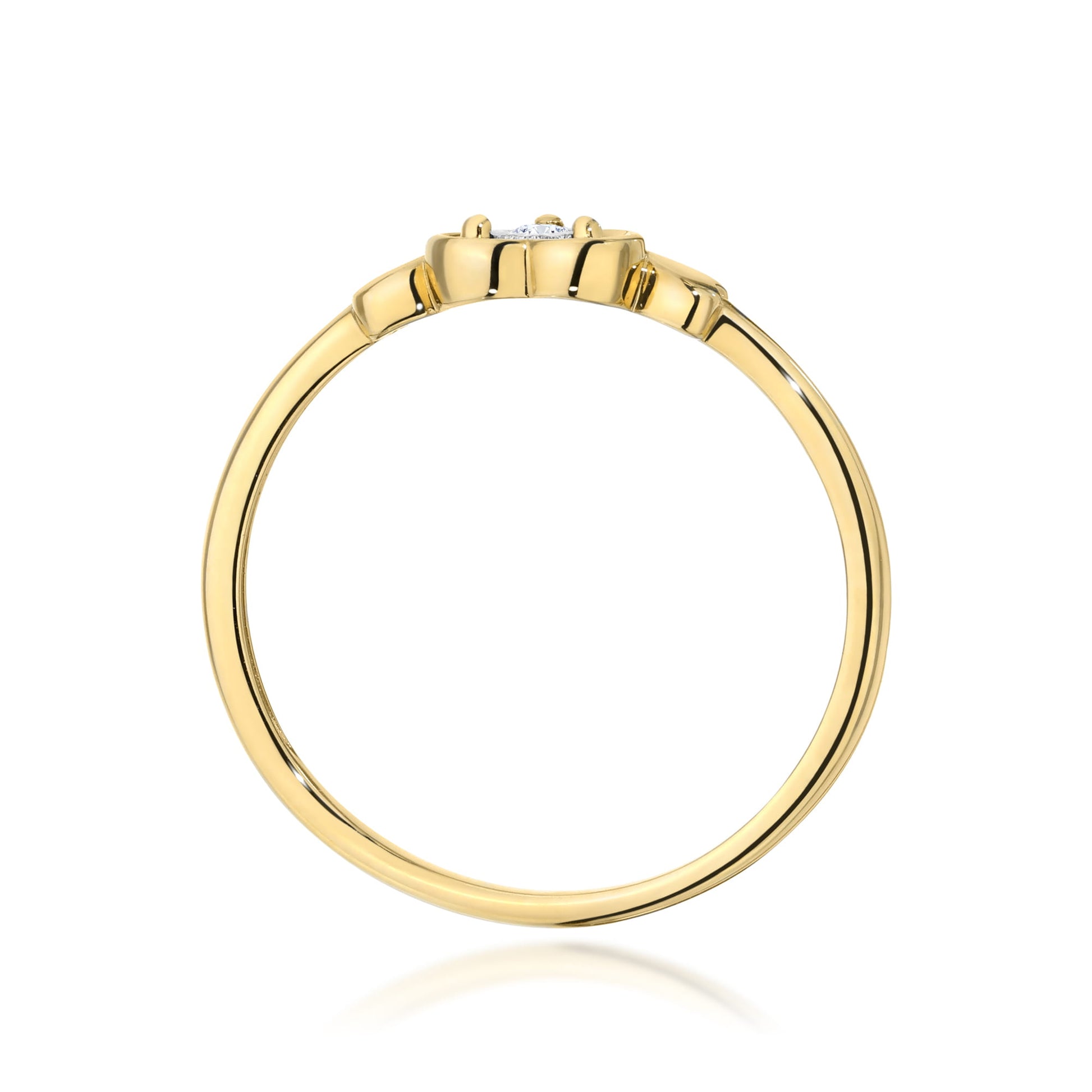 Inel Aur 14K Diamant 0,03ct Rotund W0709