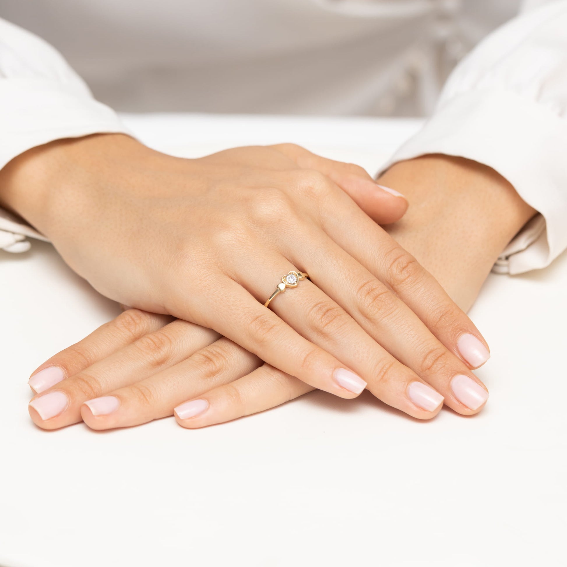 Inel Aur 9K cu Diamant Natural 0.03 ct