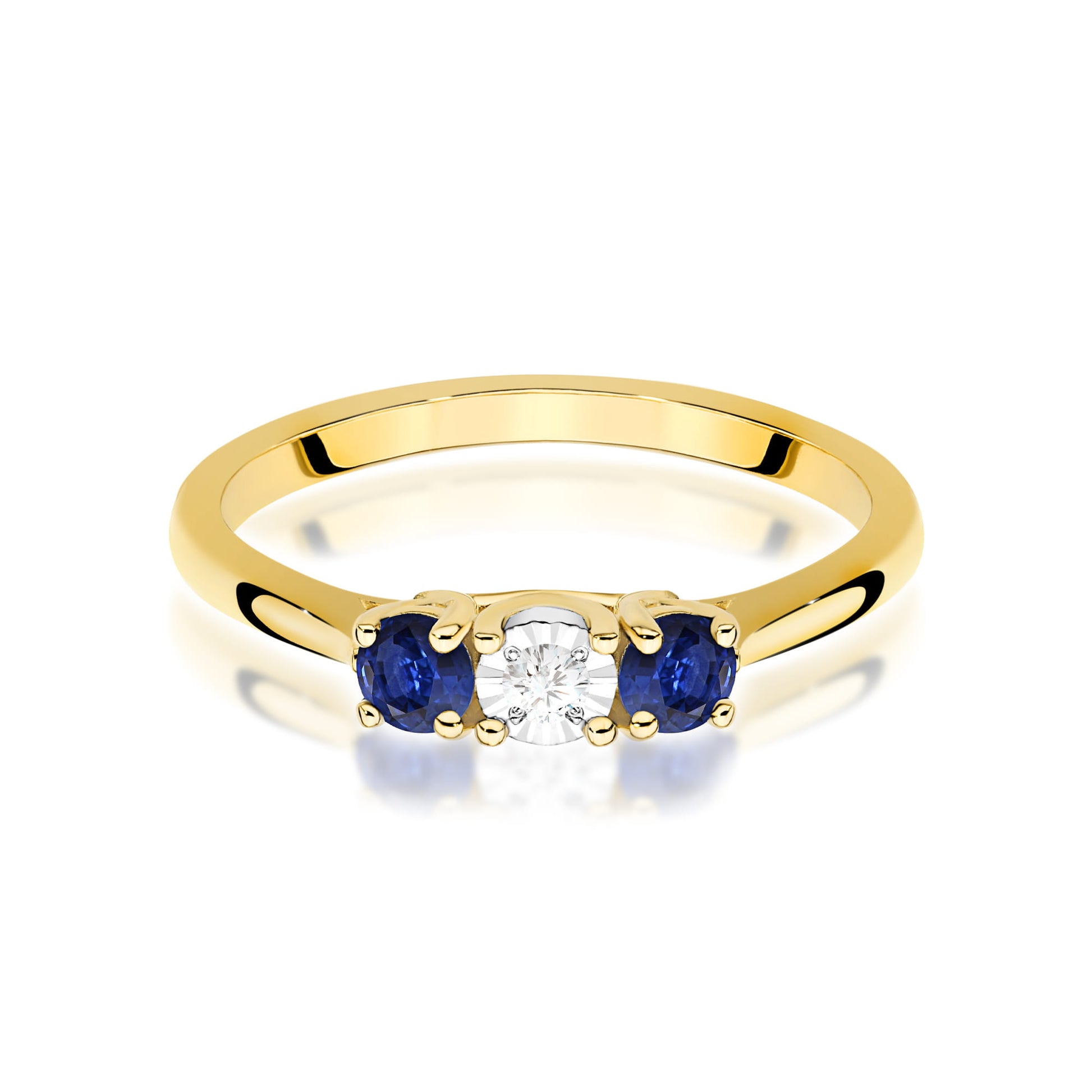 Inel Aur 9K cu Diamant Natural 0.03 ct