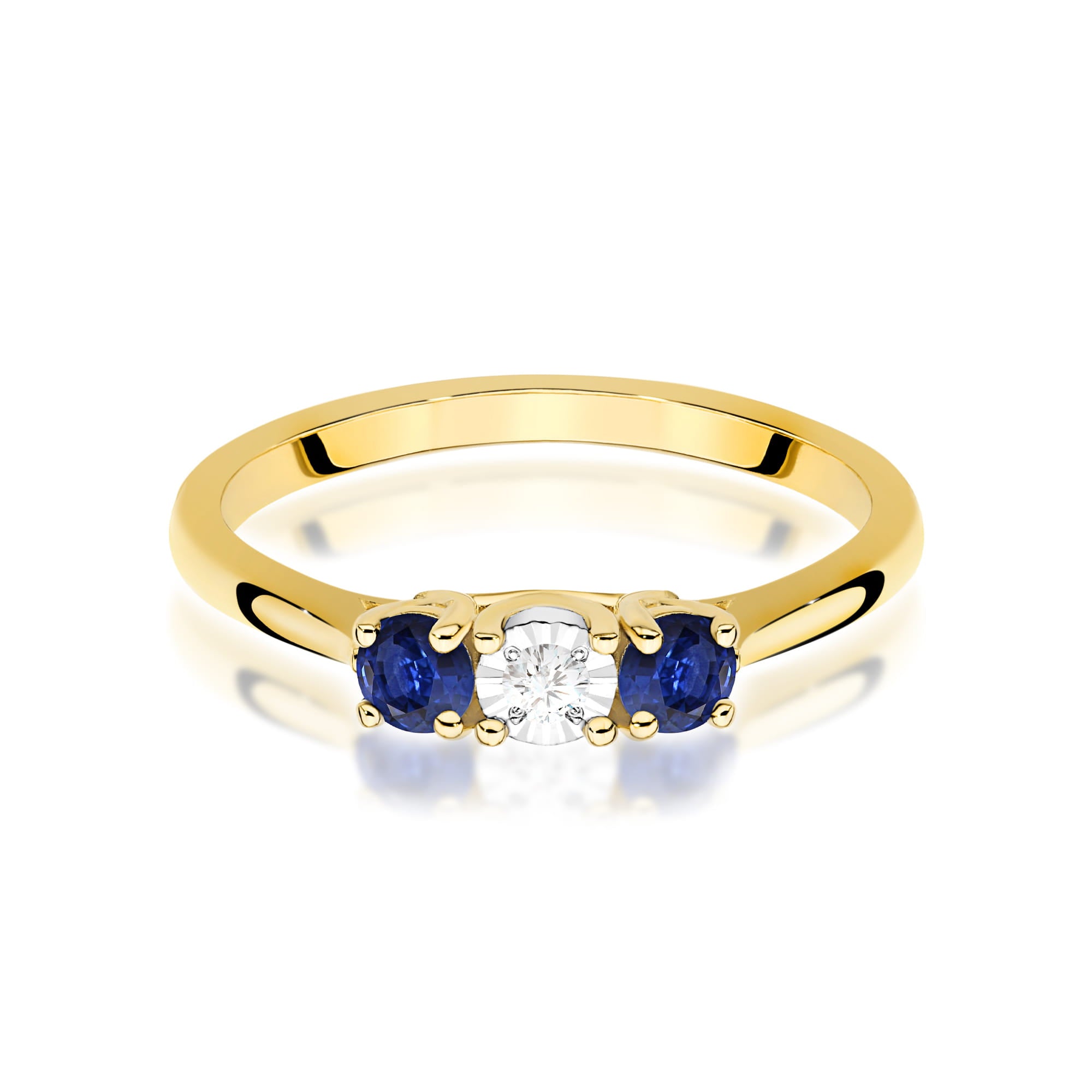 Inel Aur 9K cu Diamant Natural 0.03 ct