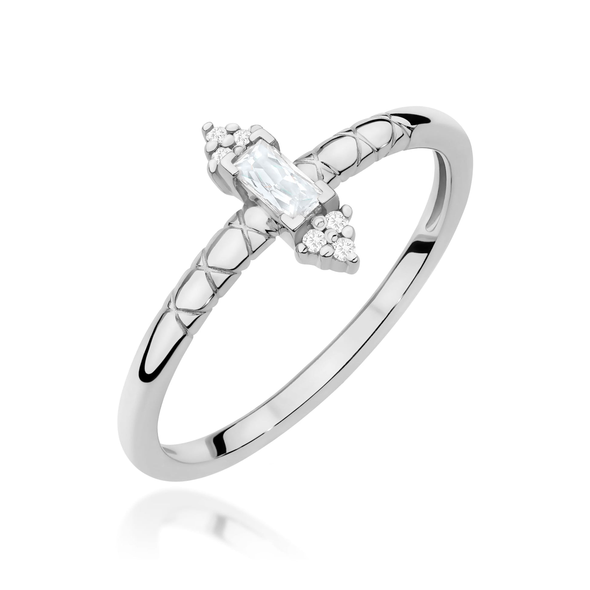 Inel Aur 9K cu Diamante Naturale 0.16 ct