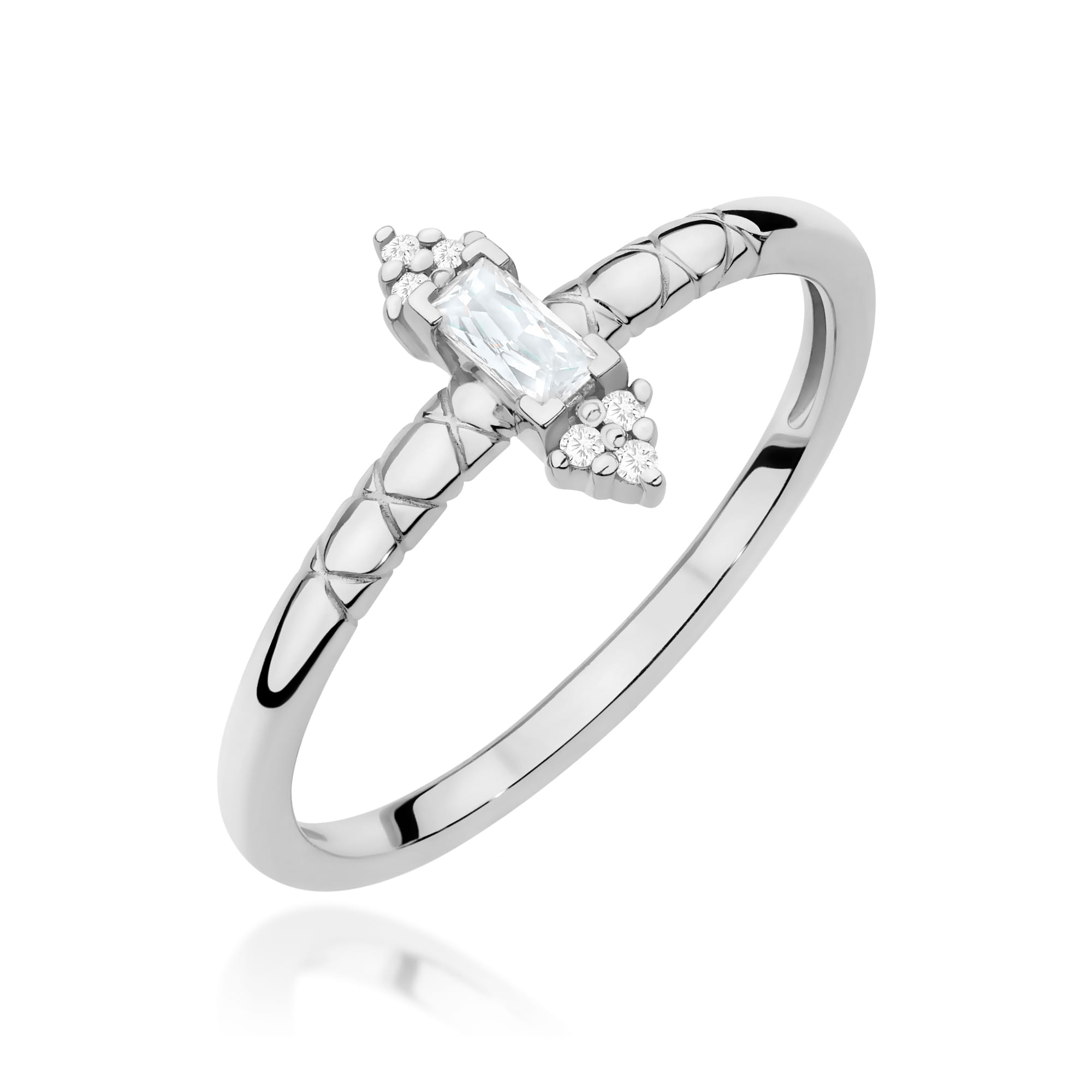 Inel Aur 9K cu Diamante Naturale 0.16 ct