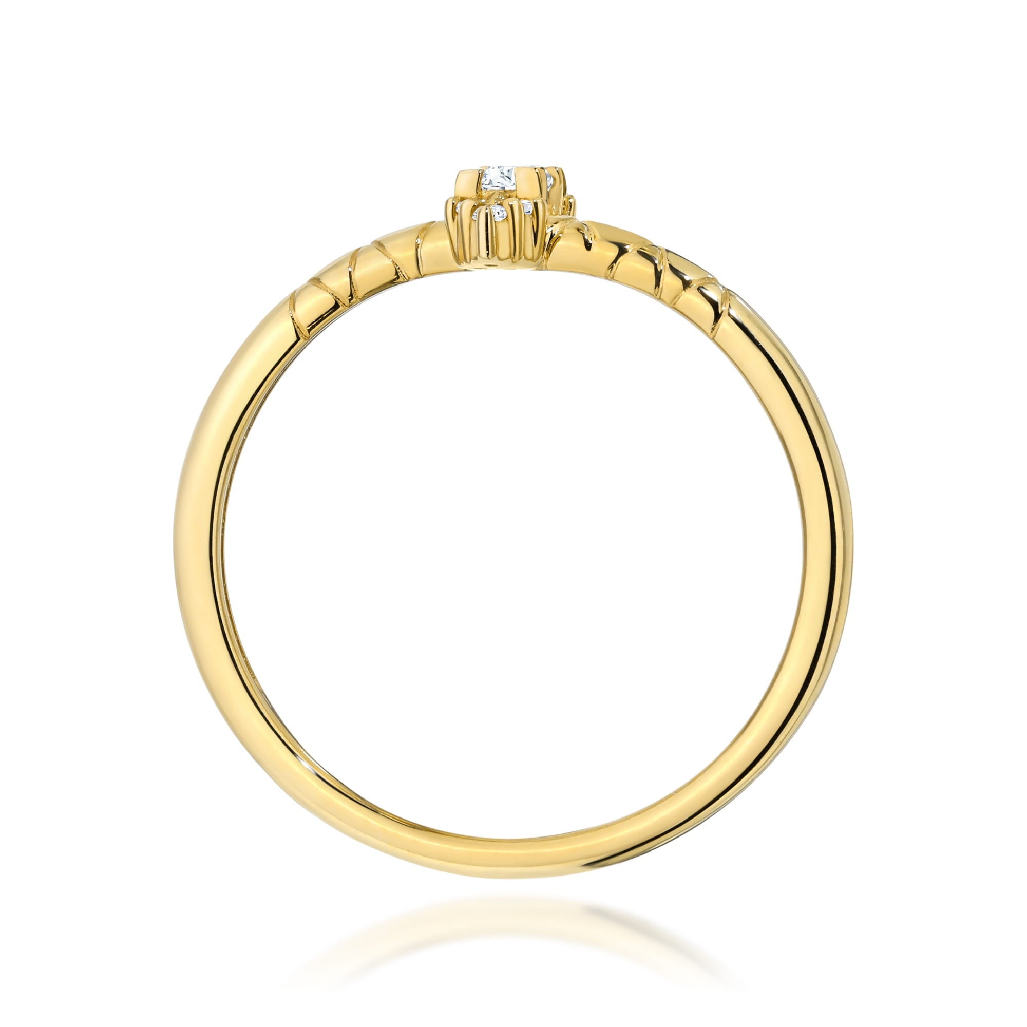Inel Aur 9K cu Diamante Naturale 0.16 ct