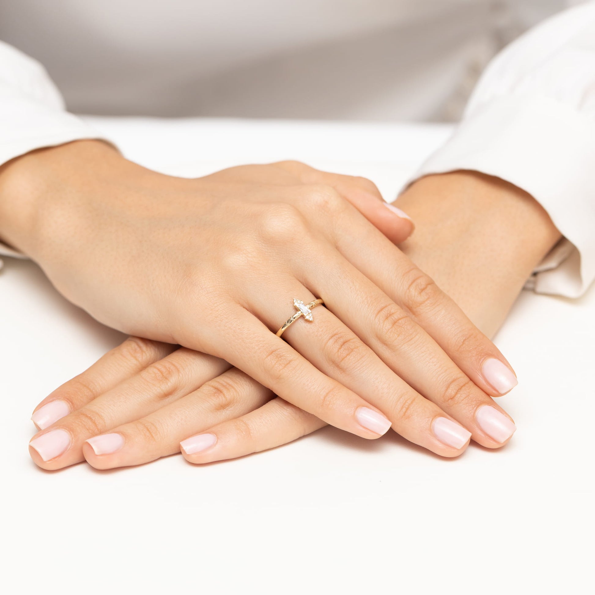 Inel Aur 9K cu Diamante Naturale 0.16 ct