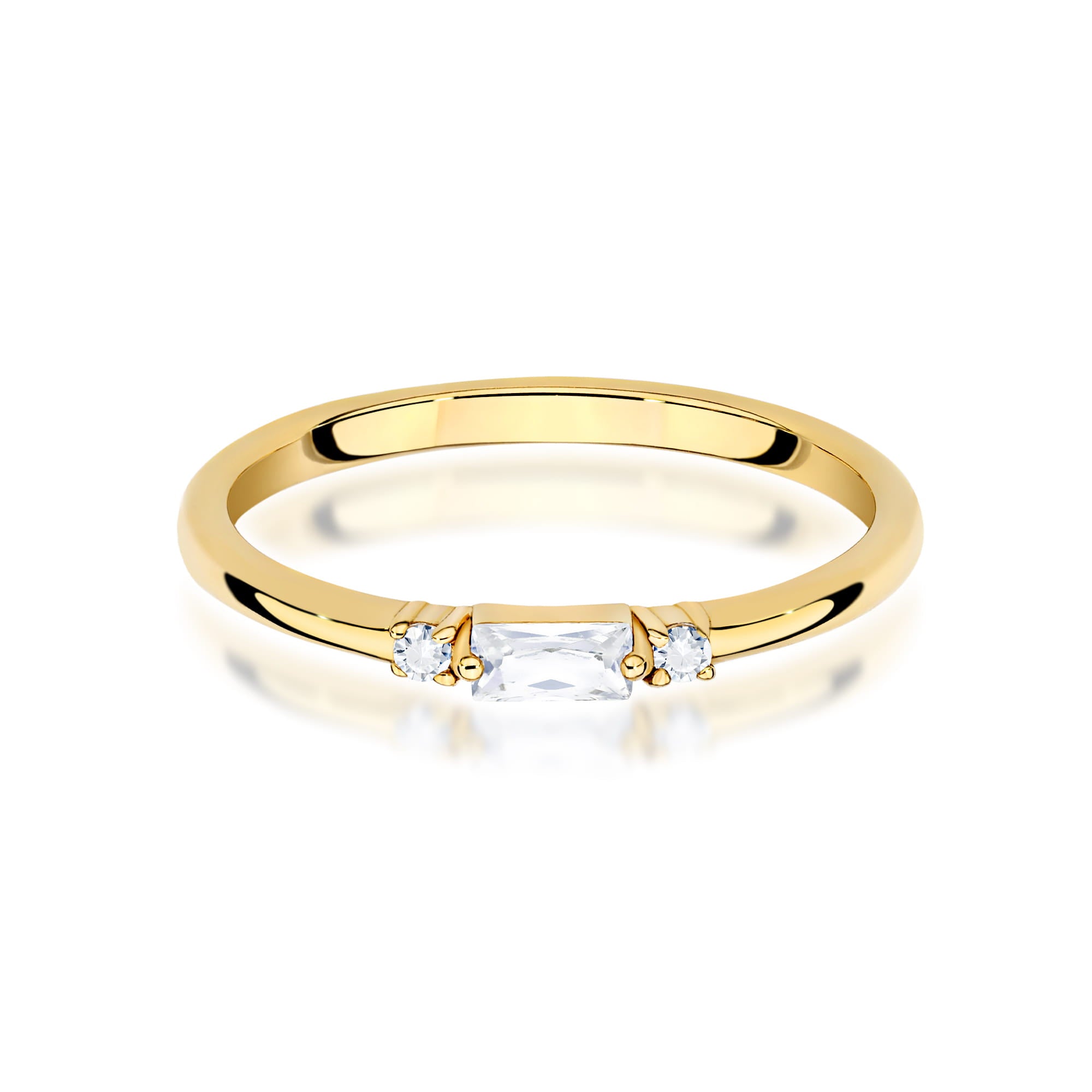 Inel Aur 9K cu Diamante Naturale 0.16 ct