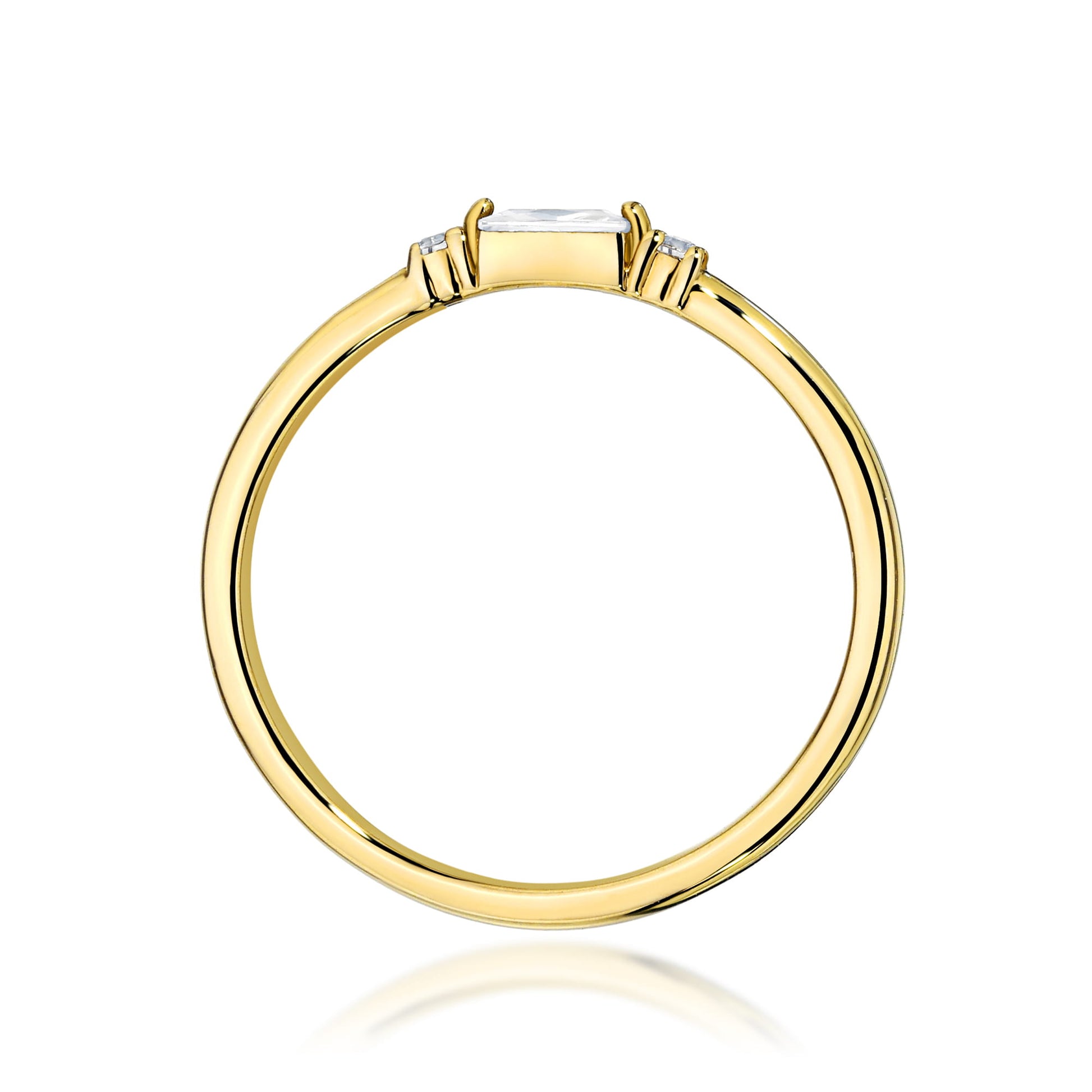 Inel Aur 9K cu Diamante Naturale 0.16 ct