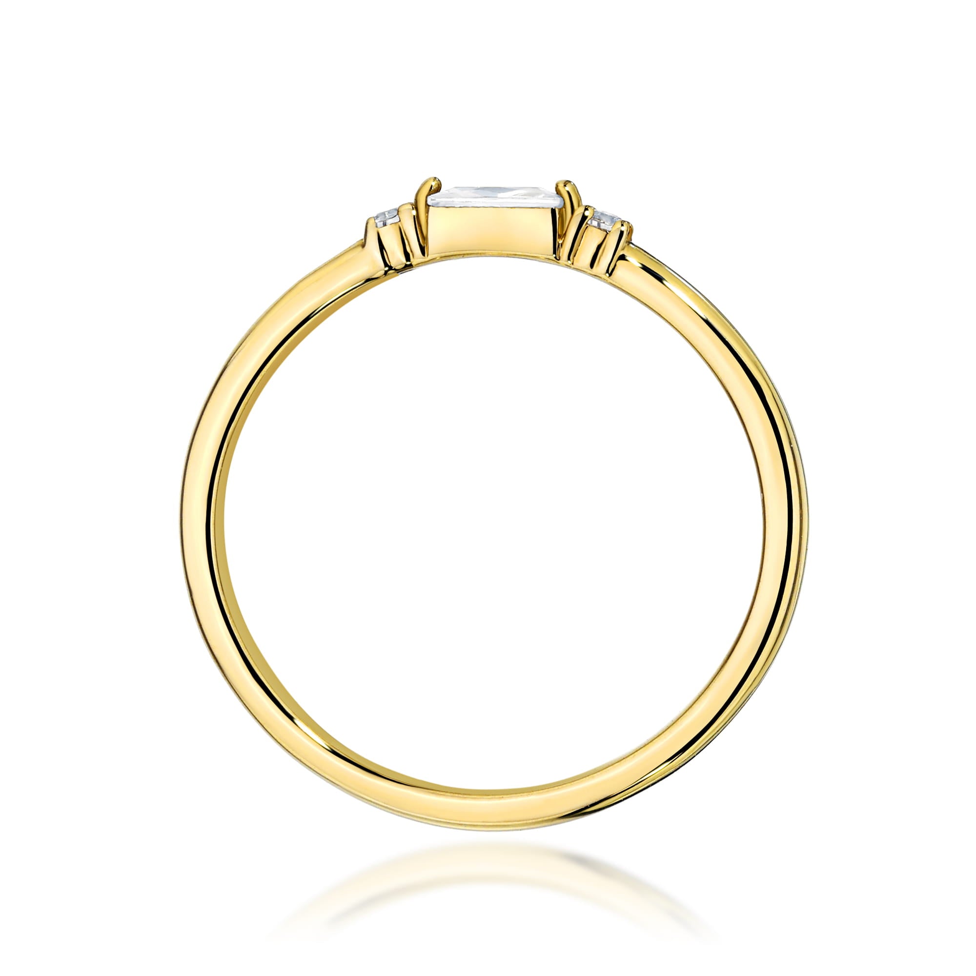 Inel Aur 9K cu Diamante Naturale 0.16 ct