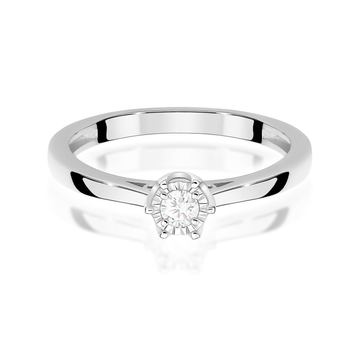 Inel Aur 14K cu Diamant Natural 0.08 ct