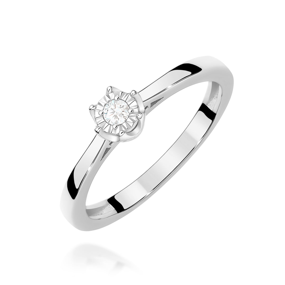 Inel Aur 9K cu Diamant Natural 0.05 ct