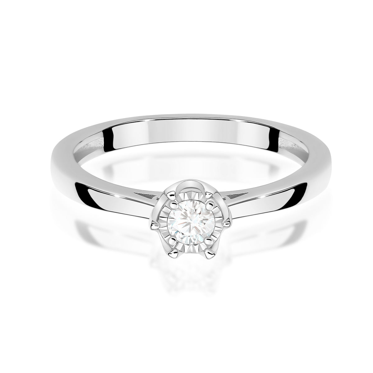 Inel Aur 9K cu Diamant Natural 0.05 ct