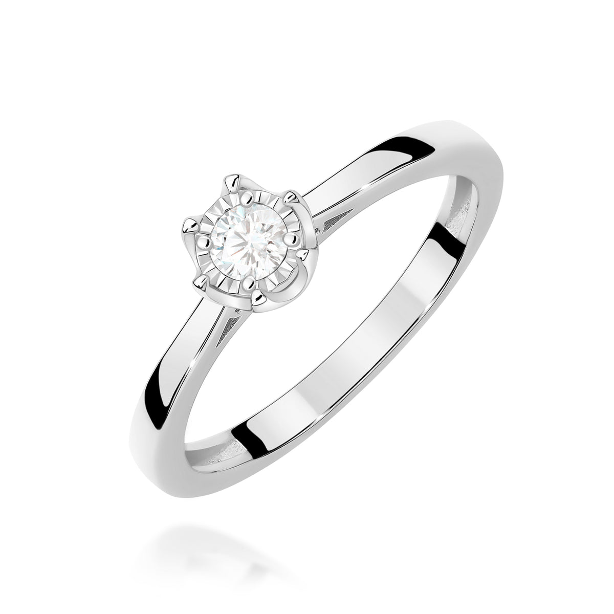 Inel Aur 9K cu Diamant Natural 0.20 ct