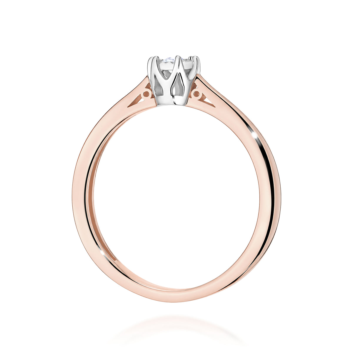 Inel Aur 14K cu Diamant Natural 0.05 ct